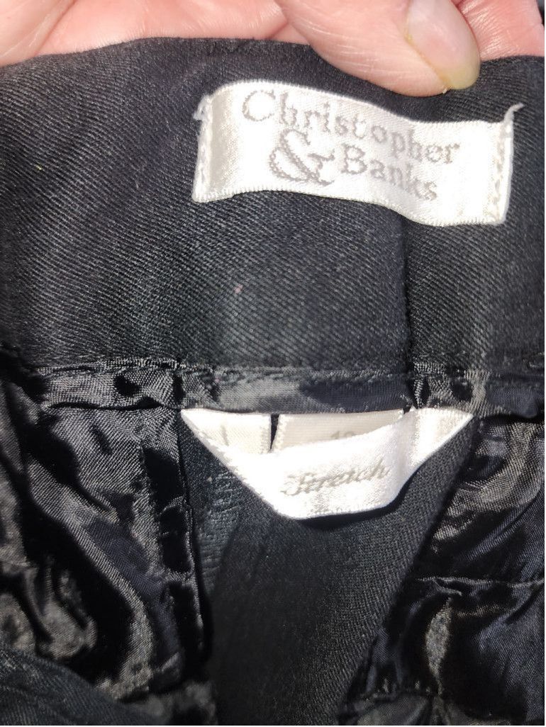Other Women's Christopher & Banks Black Pants Size 12 Size 34" / US 12 / IT 48 - 5 Thumbnail