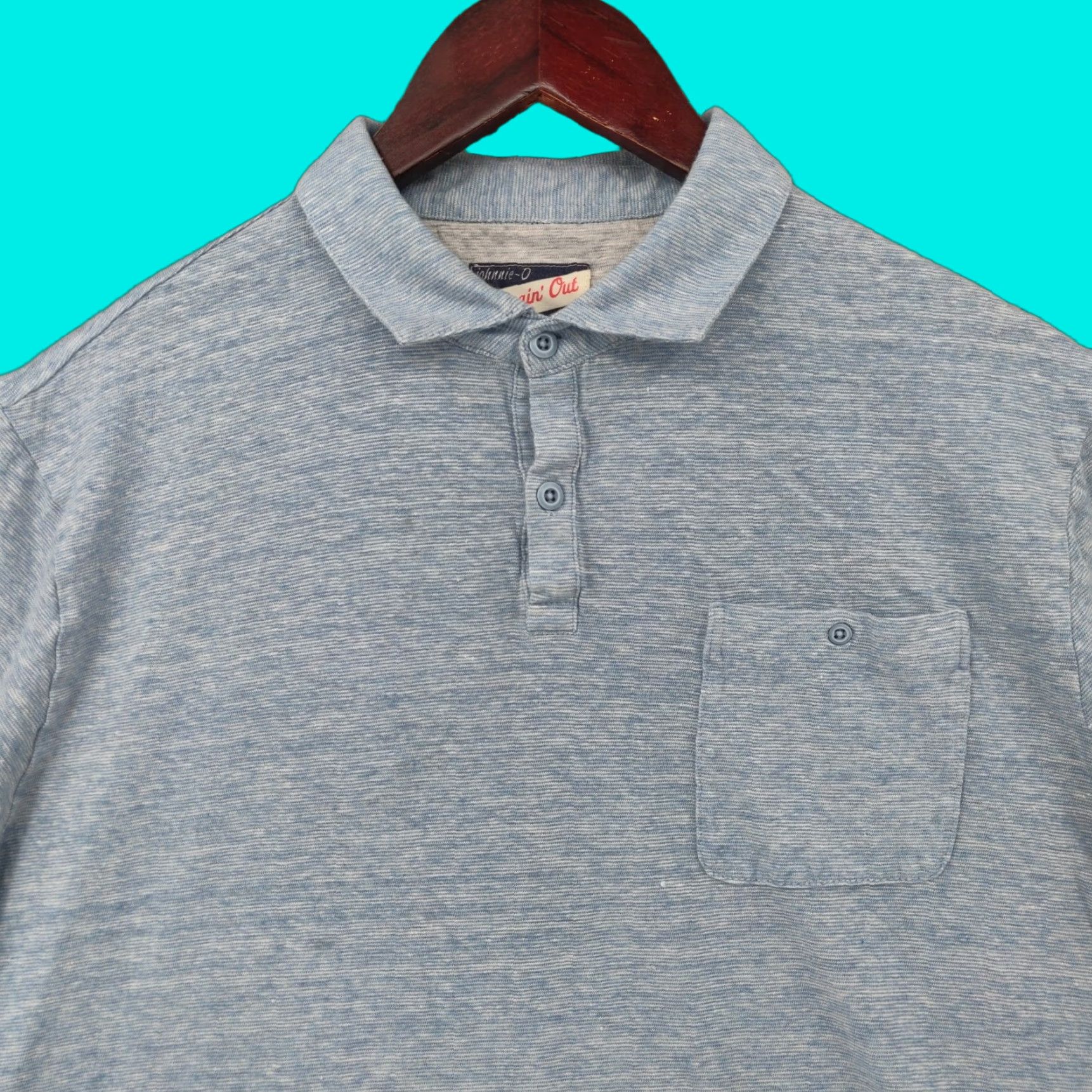johnnie-O johnnie-O Hangin Out Polo Shirt Mens L Blue Short Sleeve Logo Golf Shirt Size US L / EU 52-54 / 3 - 1 Thumbnail