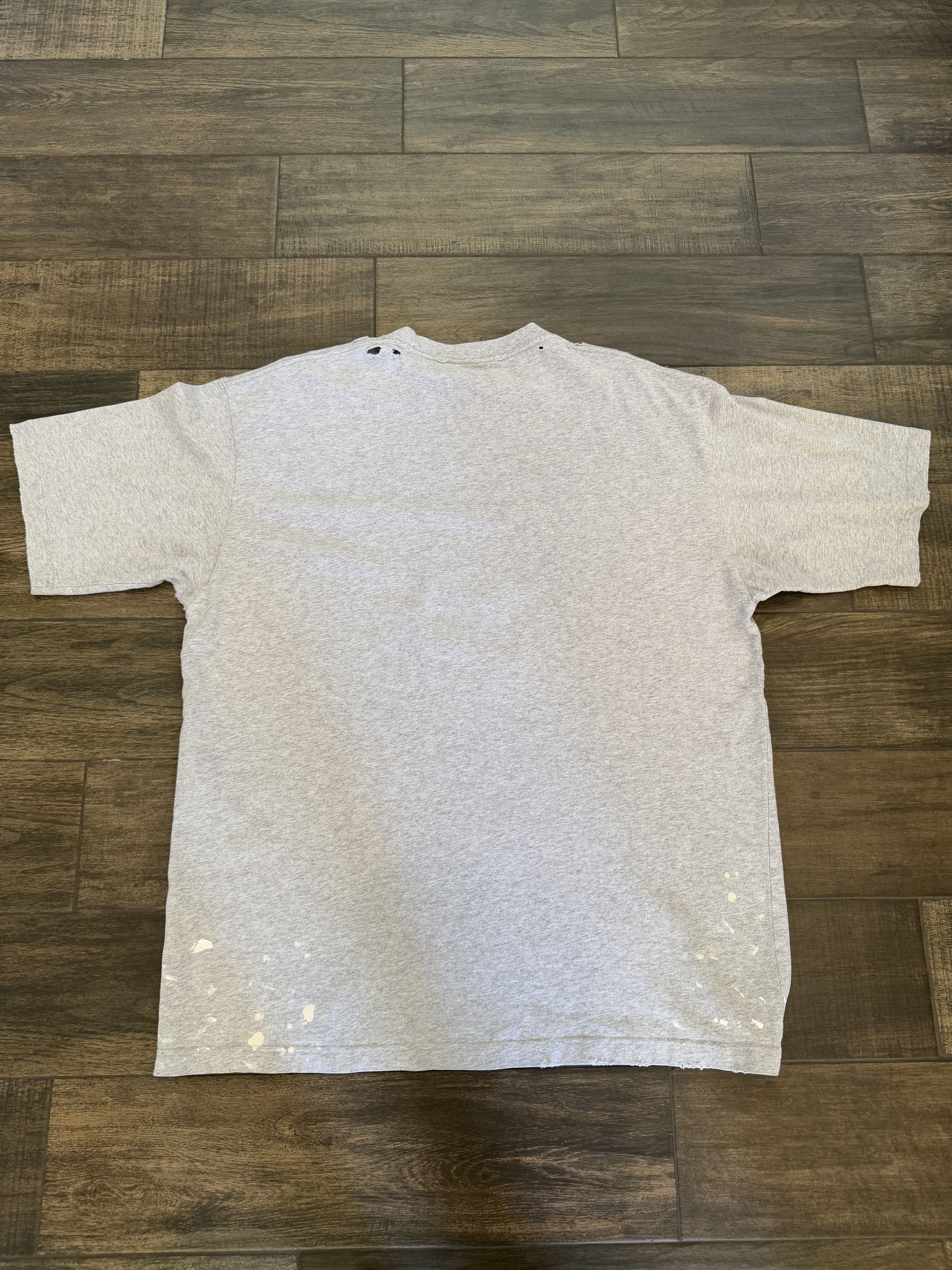 Balenciaga 90% Balenciaga 10% Myself Distressed Oversized Tee Grey Size US L / EU 52-54 / 3 - 3 Thumbnail
