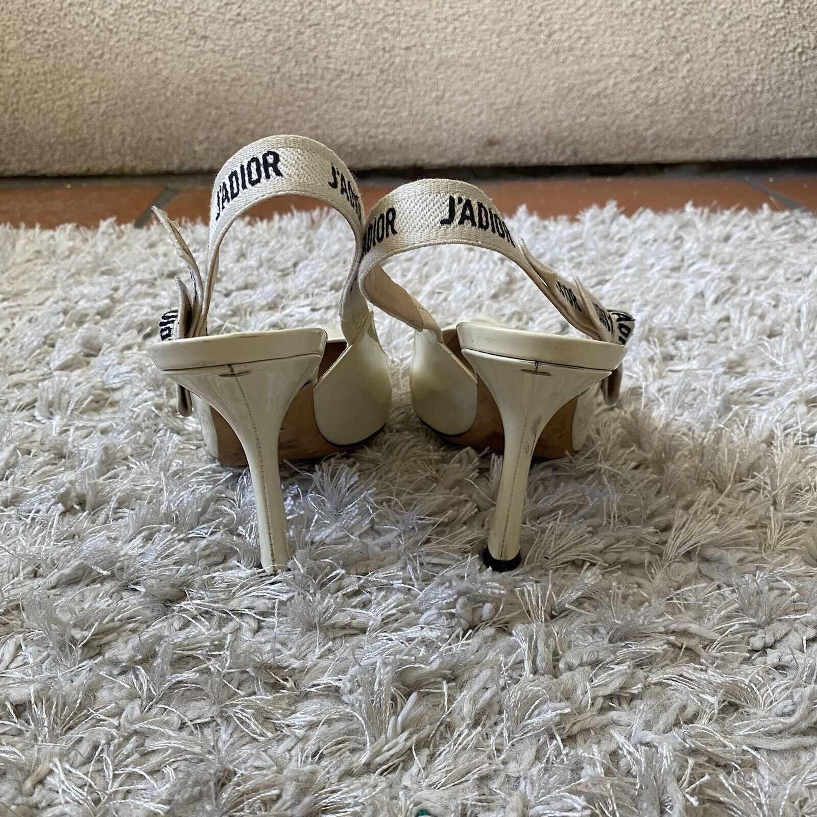 Dior Christian Dior Womens White J'adior Patent Leather Slingback Size US 6 / IT 36 - 4 Thumbnail