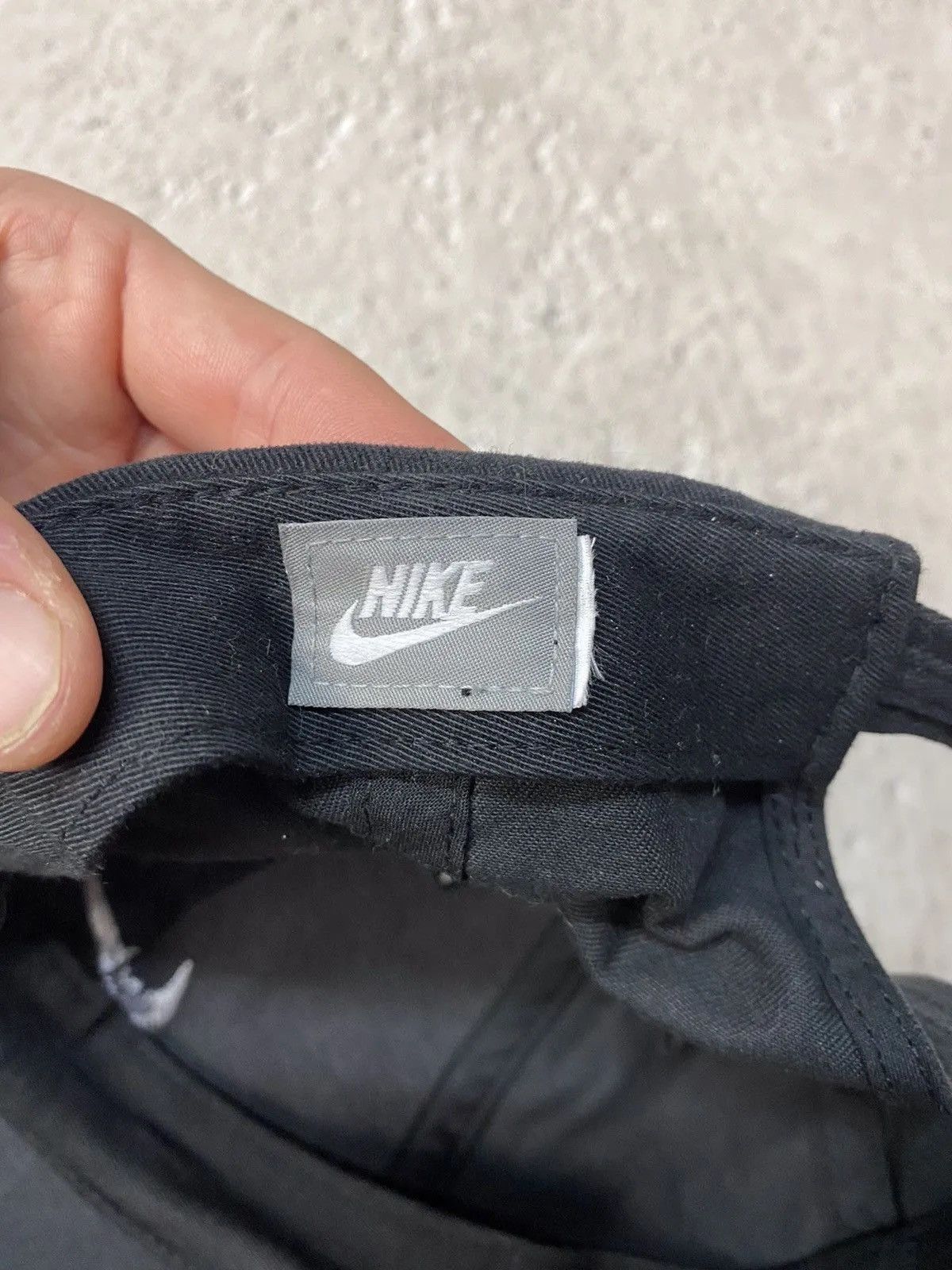 Nike Video y2k Nike swoosh rare cotton cap black washed Size ONE SIZE - 4 Thumbnail