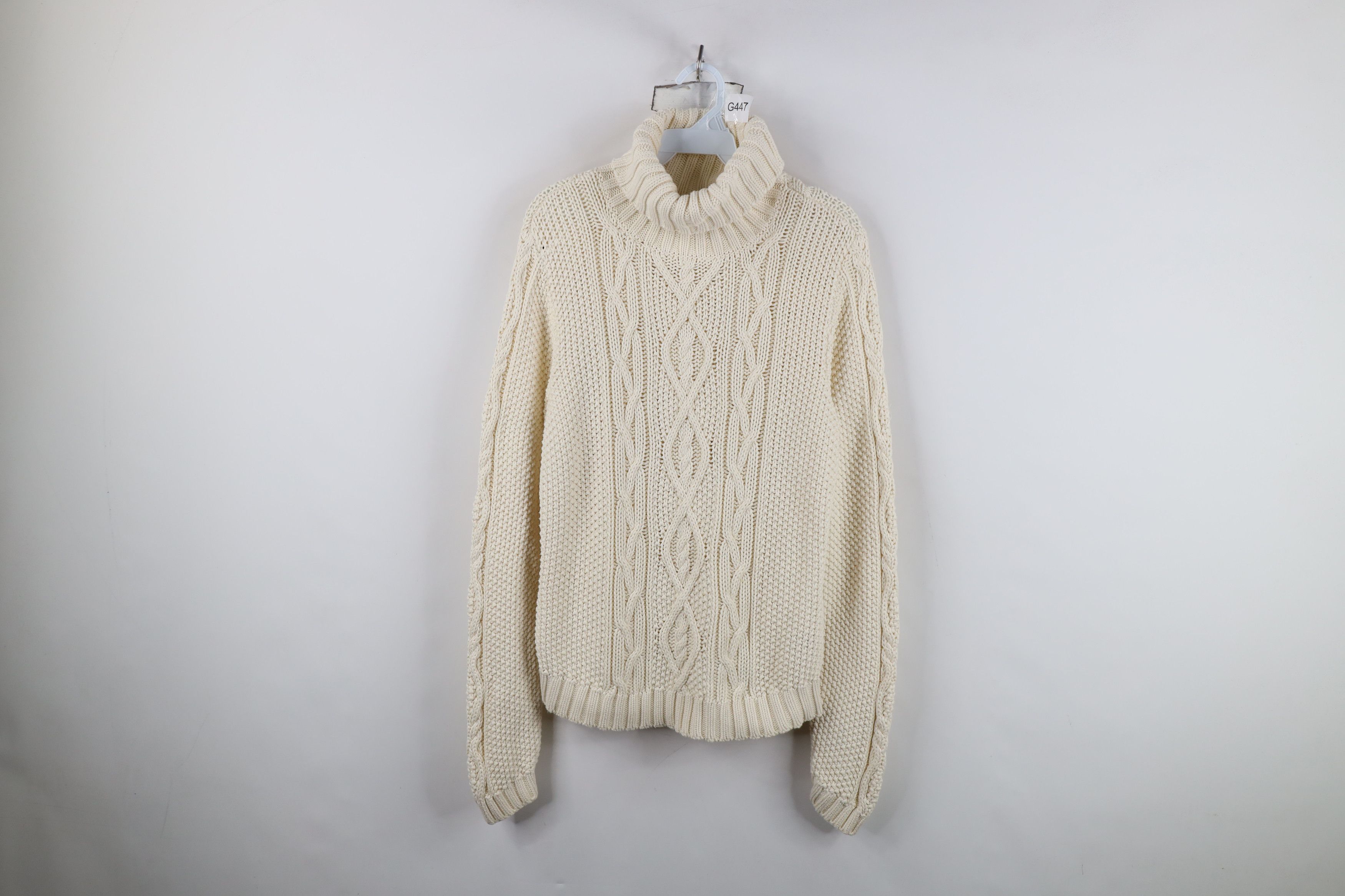 Vintage 90s Ralph Lauren Fisherman Knit Turtleneck Sweater
