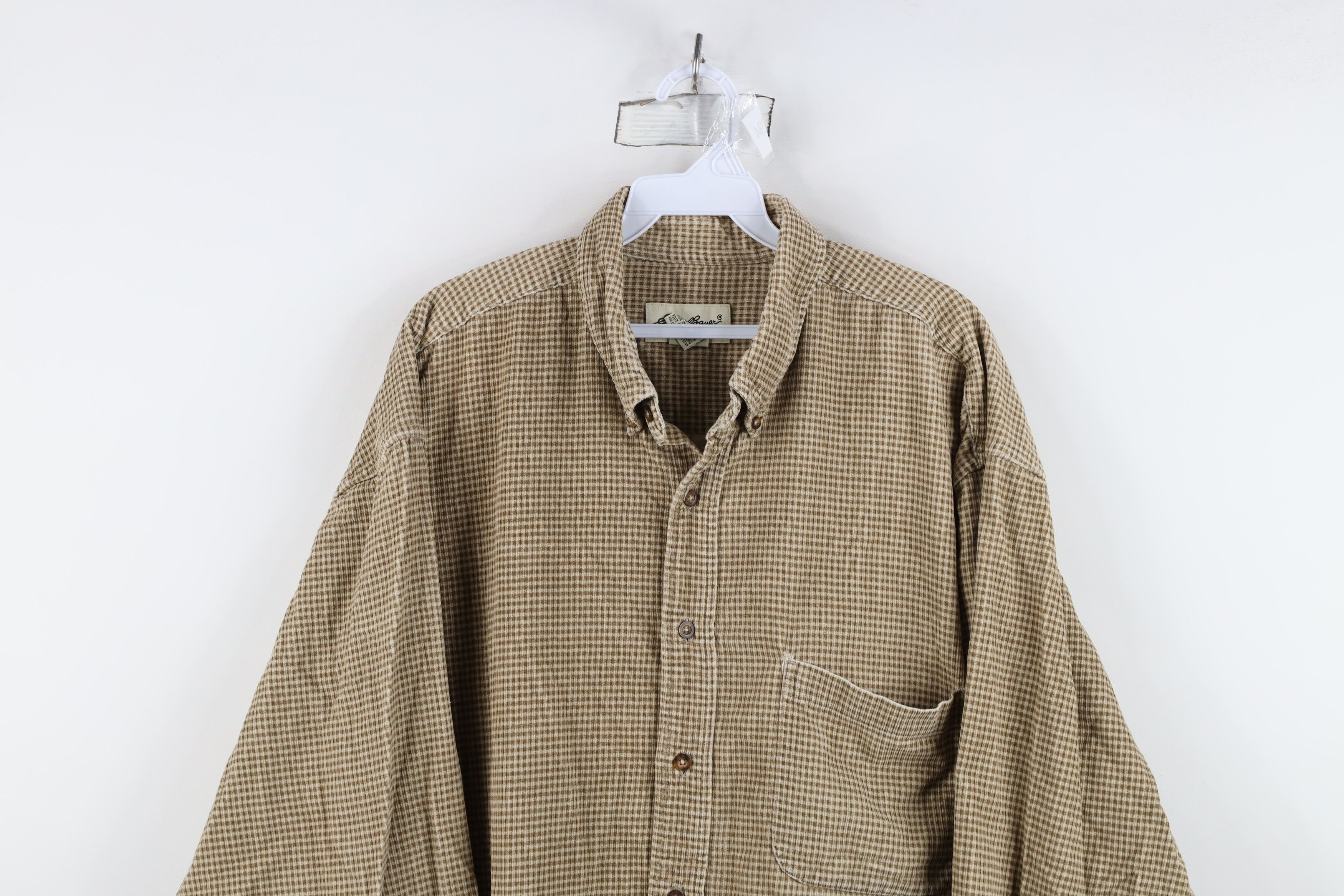 Eddie Bauer Vintage 90s Eddie Bauer Corduroy Collared Button Down Shirt Size US XL / EU 56 / 4 - 2 Thumbnail