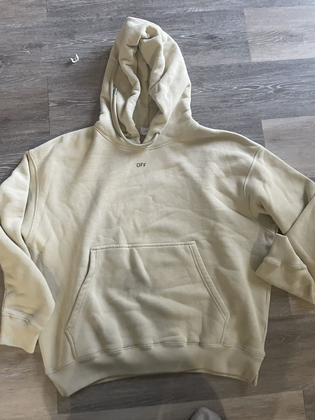 Off-White Off White beige cream hoodie size M Size US M / EU 48-50 / 2 - 1 Thumbnail