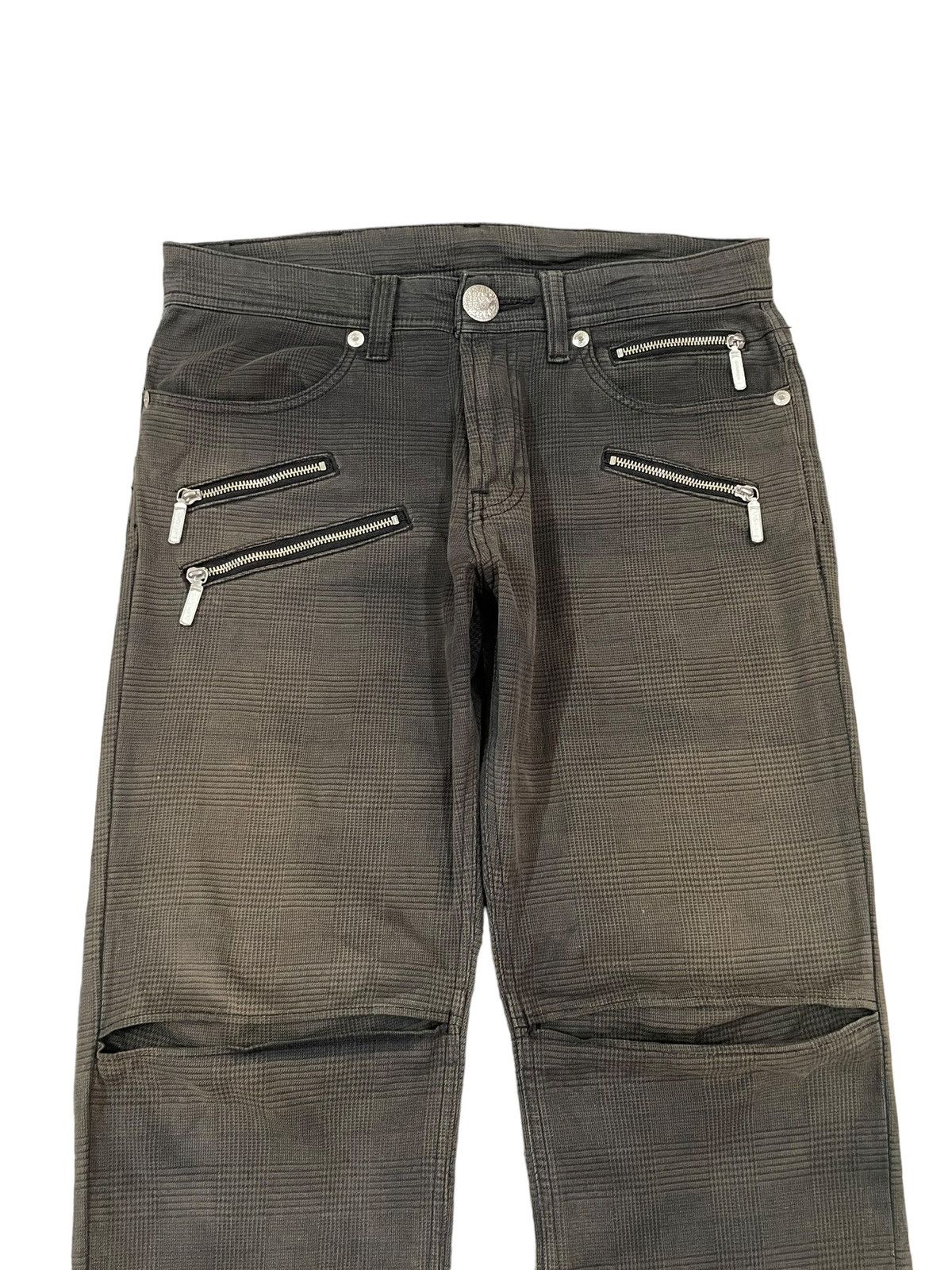 Lee Vintage Lee Rider Zippers Punk Bondage Style Plaid Pants Size US 33 - 2 Thumbnail