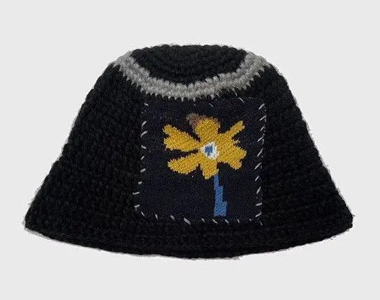 Japanese Brand Outdoor retro floral knitted tulip hat bucket hat Size ONE SIZE - 5 Thumbnail