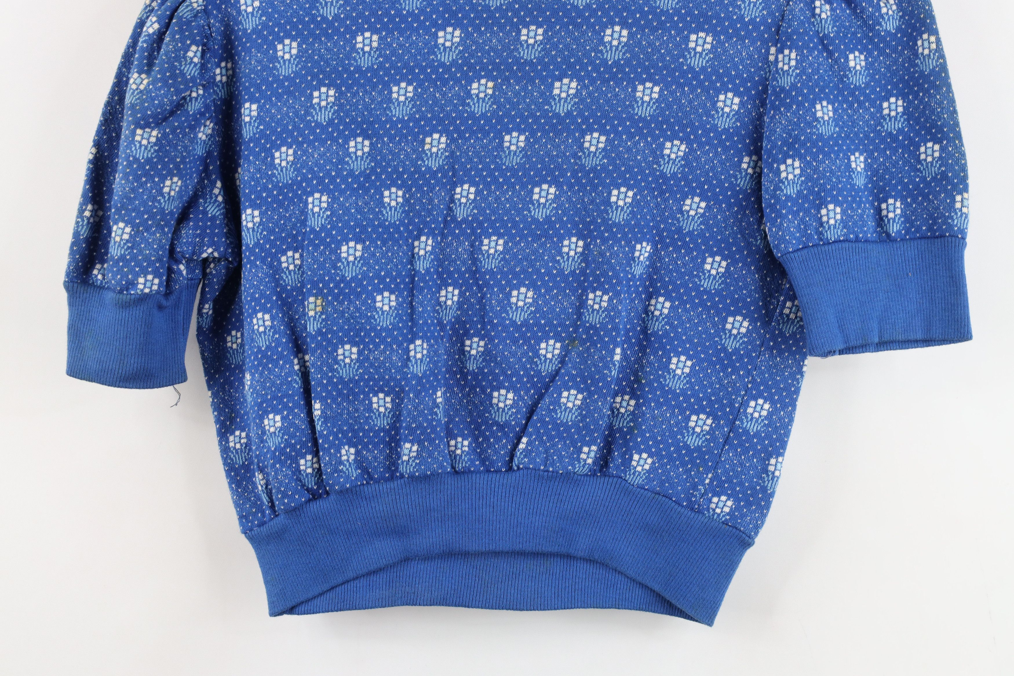 Vintage Vintage 60s Streetwear Flower Lace Knit Polo Shirt USA Size M / US 6-8 / IT 42-44 - 14 Thumbnail