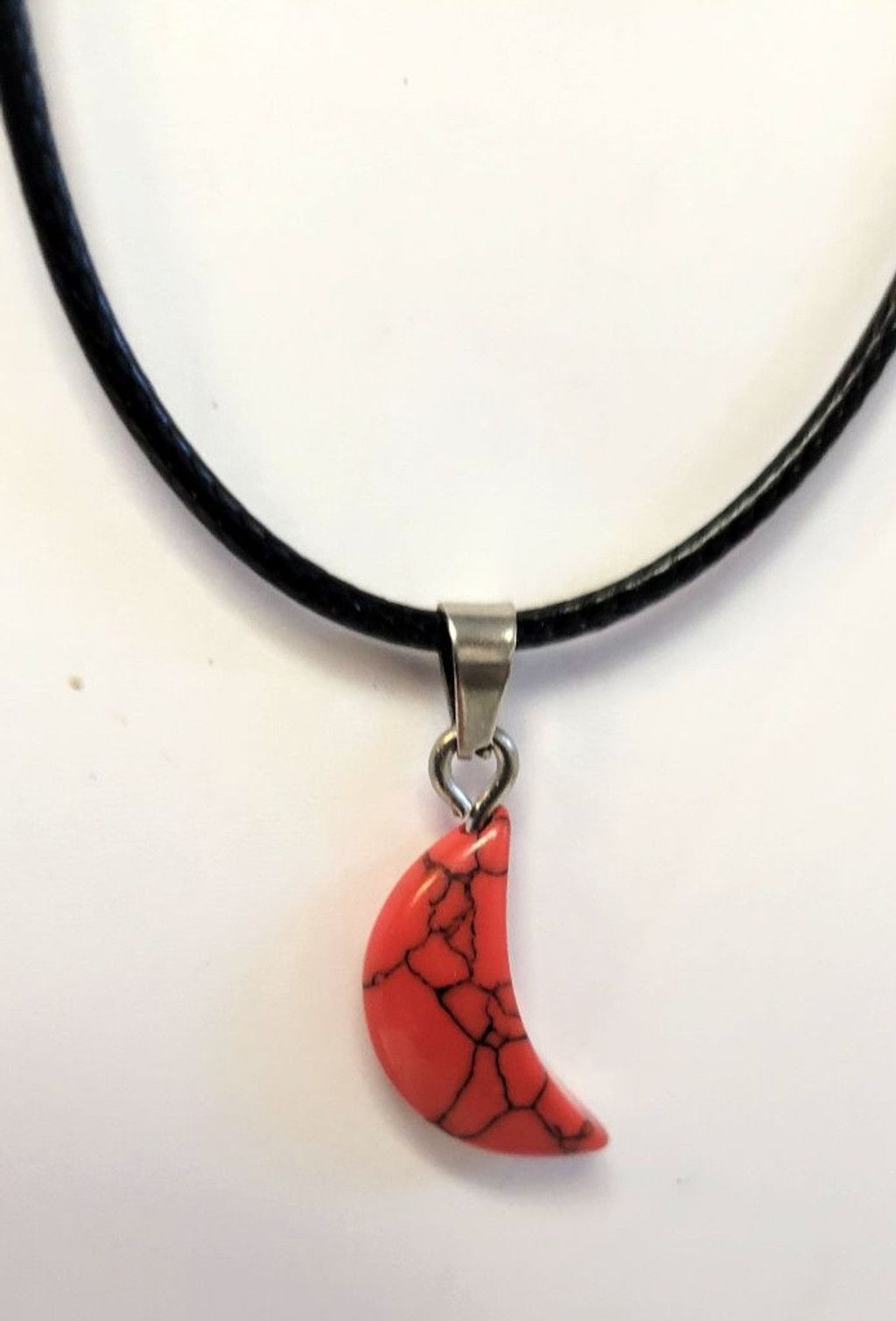 Handmade Natural Gemstone Crystal Moon Pendant Necklace Size ONE SIZE - 14 Thumbnail