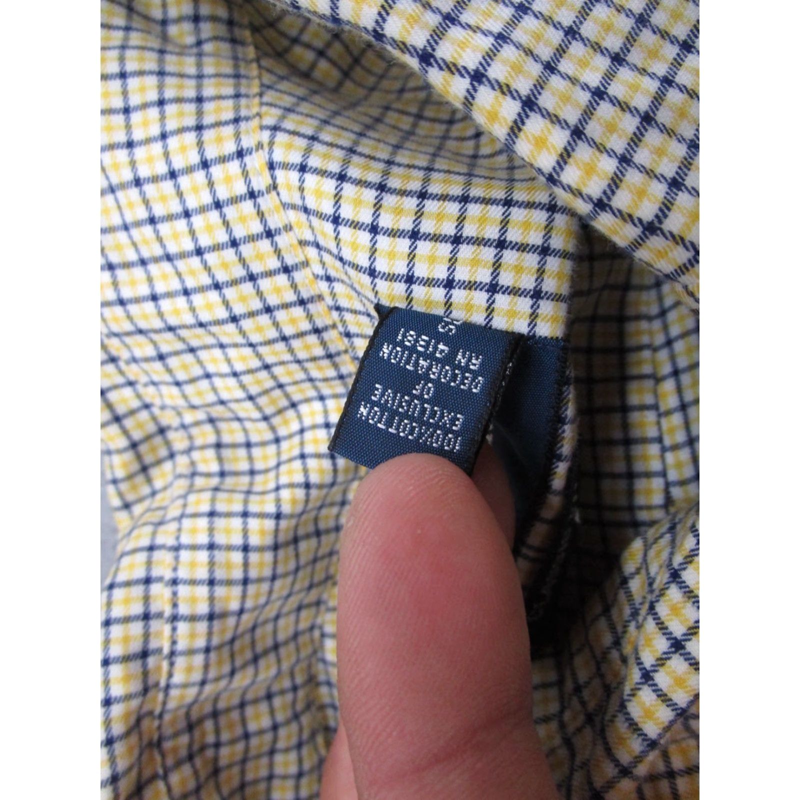 Ralph Lauren Ralph Lauren Classic Fit Long Sleeve Button Up Plaid Shirt Mens XL Yellow Size US XL / EU 56 / 4 - 3 Thumbnail
