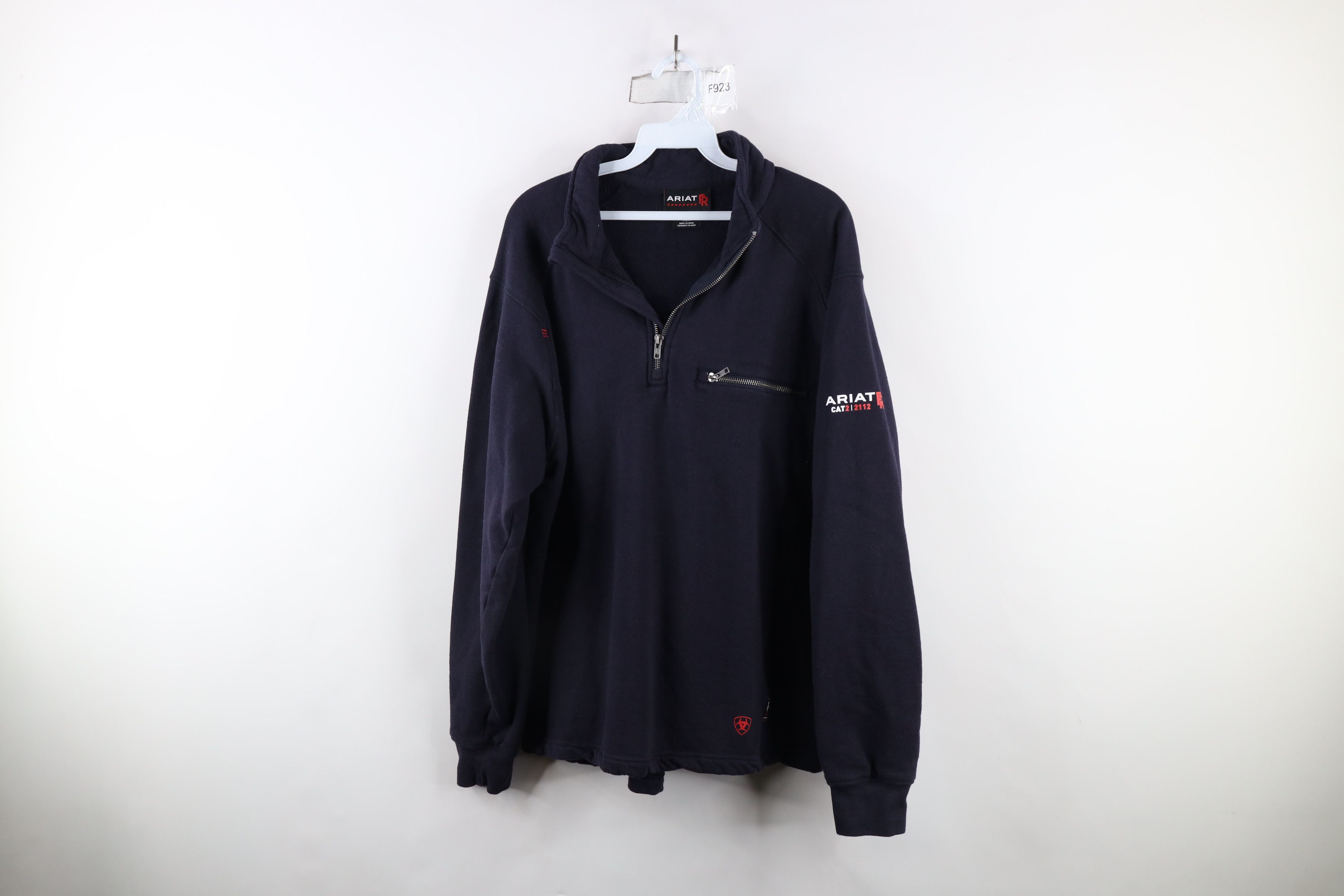 Ariat × Vintage Ariat FR 2112 Fire Resistant Half Zip Work Sweatshirt Blue Size US M / EU 48-50 / 2 - 1 Thumbnail