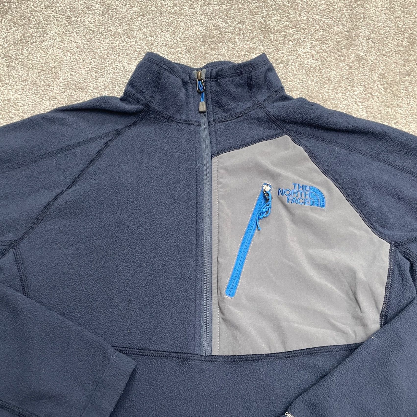 The North Face The North Face Tech Flash Dry Fleece Jacket Mens S Blue 1/2 Zip Pockets Basic Jacket Regular Fit Casual Sports Outdoor Shirt Size US S / EU 44-46 / 1 - 3 Thumbnail
