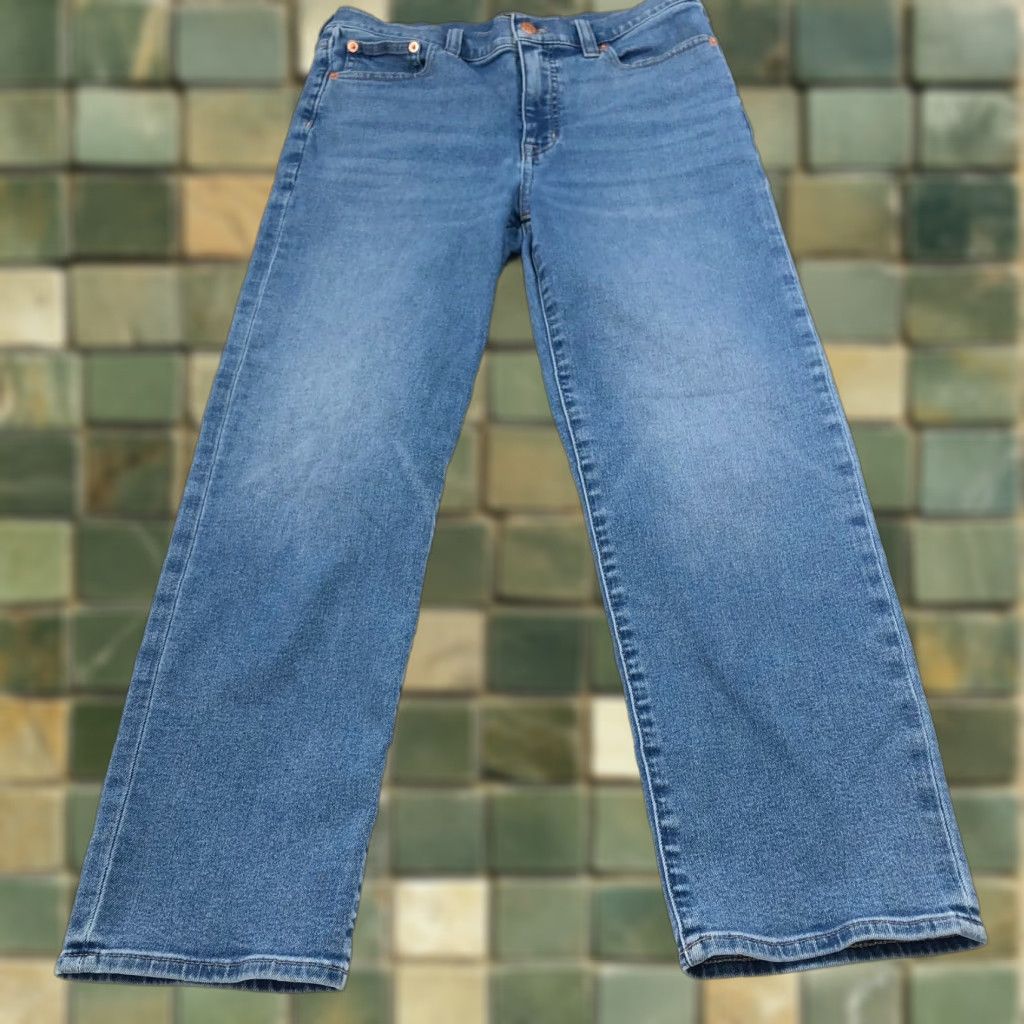 J.Crew J.CREW Factory Stovepipe 28p Petite Denim Jeans BlueMid Rise Jeans 5-Pocket Stretch Womens Petite 28P Blue Size 28" / US 6 / IT 42 - 1 Thumbnail