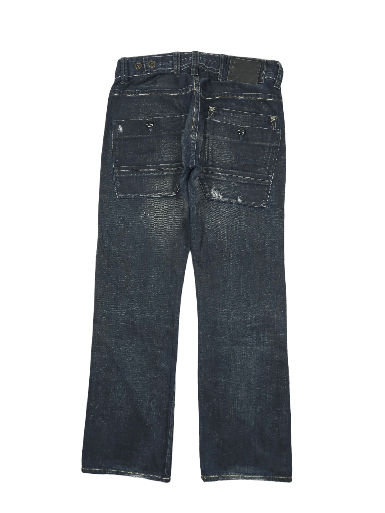 G-Star × Japanese Brand 💎 Size 32/32 Double Knee Y2K Distressed Denim Jeans Size US 32 / EU 48 - 2 Thumbnail