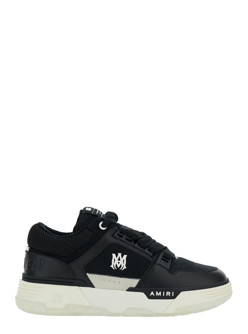 Amiri Black Low Top Sneakers With Logo Patch On The Tongue And Logo Lettering On The Heel Shoes In Leather Man (Size 9)