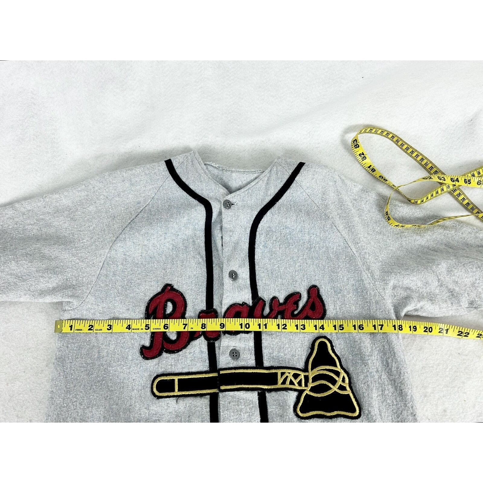The Unbranded Brand Vintage Empire Braves MLB Jersey Baseball Union Made Size M Size US M / EU 48-50 / 2 - 6 Thumbnail
