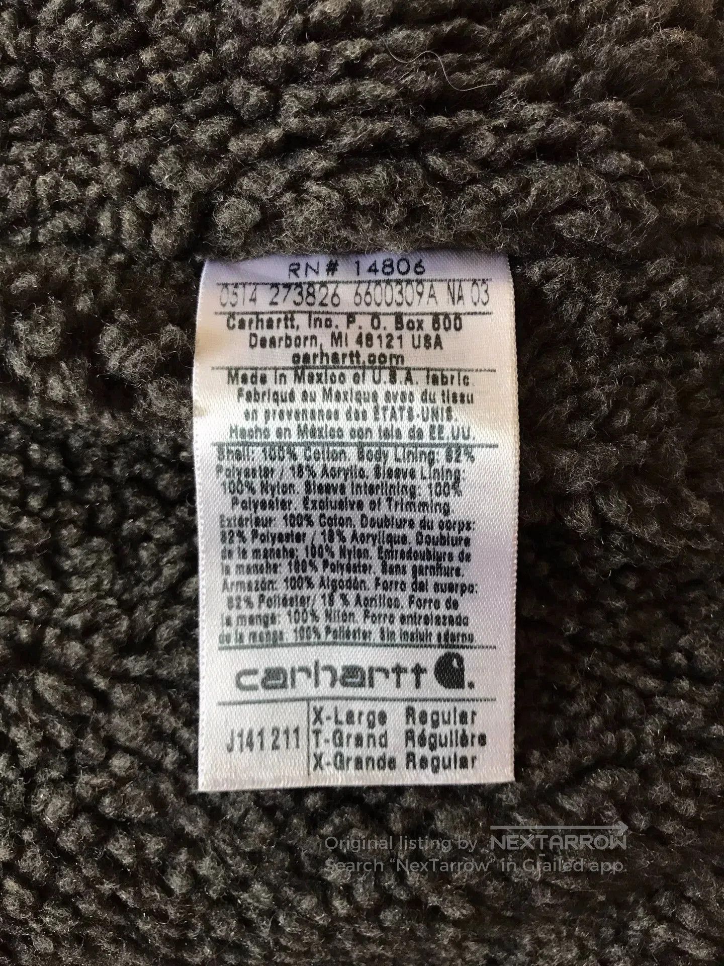 Carhartt Carhartt J141 Brown Hooded Work Jacket. Size US XL / EU 56 / 4 - 9 Thumbnail