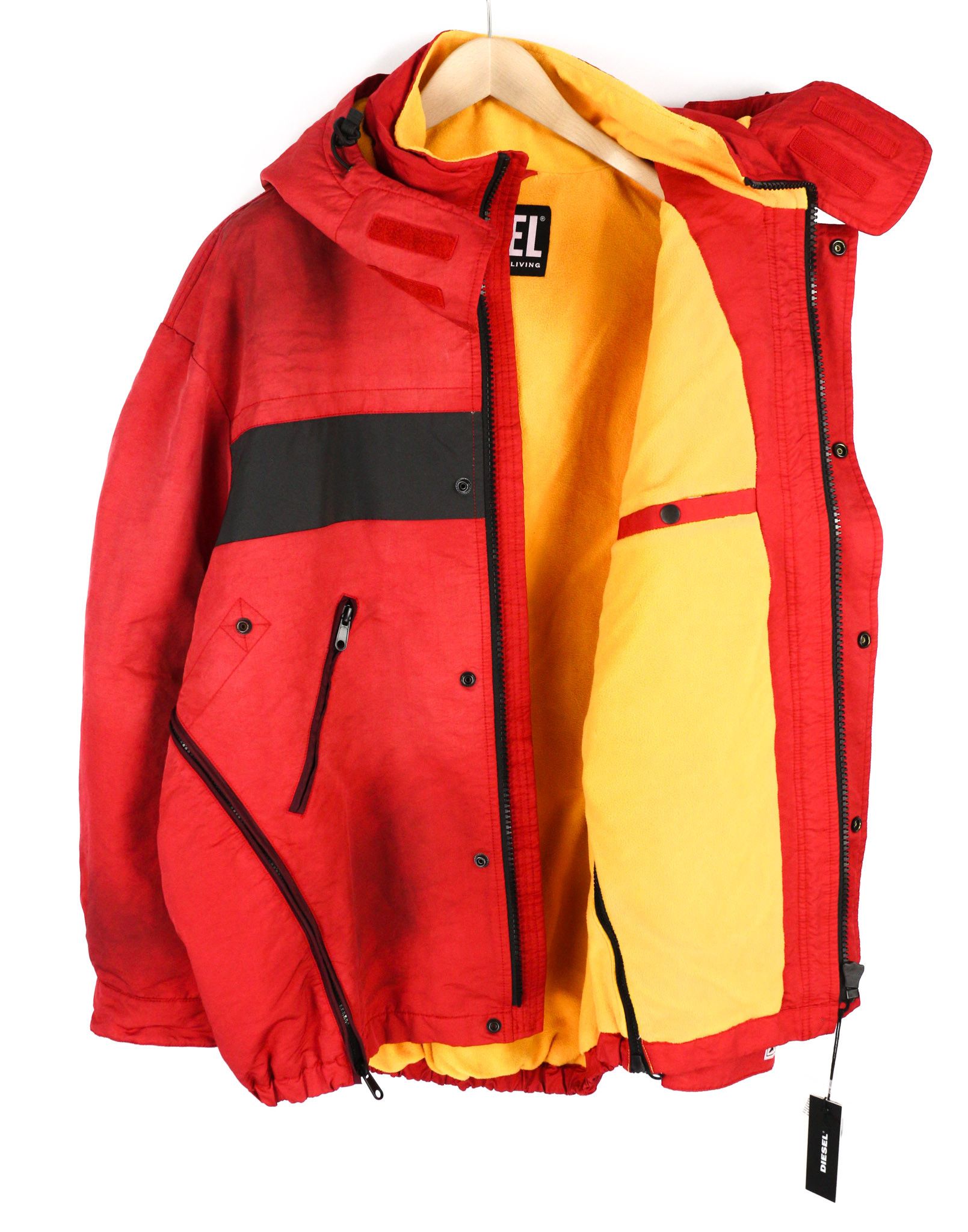 Diesel W-TRODD L Oversized Fleece Lined Hooded Zip Jacket 40062 Size US L / EU 52-54 / 3 - 4 Thumbnail