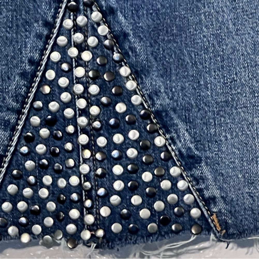 BLANKNYC Blank NYC Way Back When Studded Denim Skirt Women’s Size 27 Size 27" / US 4 / IT 40 - 3 Thumbnail