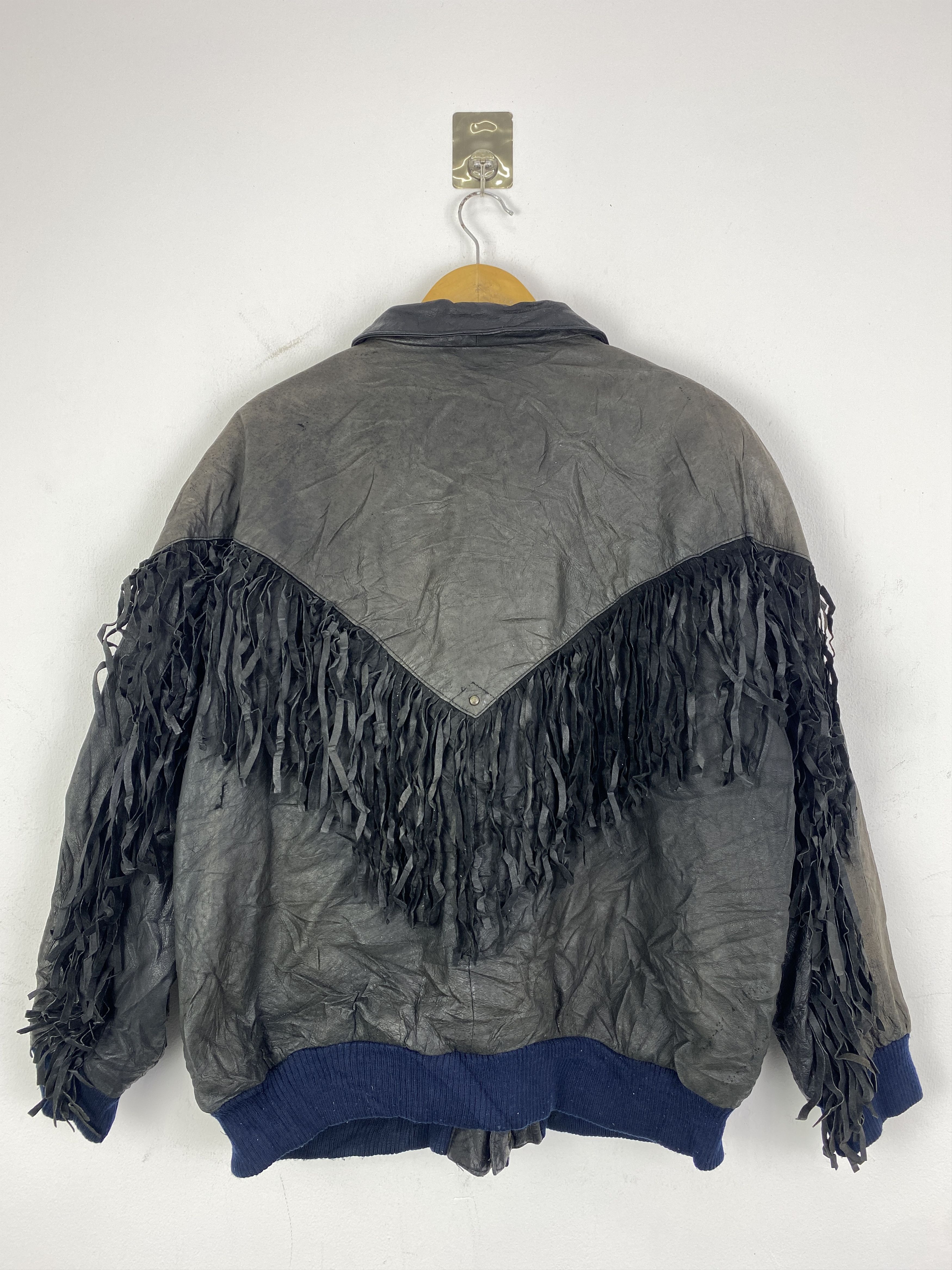 Japanese Brand Vintage 80s Foxrun Mexican Style Leather Jacket J0135 Size US XL / EU 56 / 4 - 3 Thumbnail