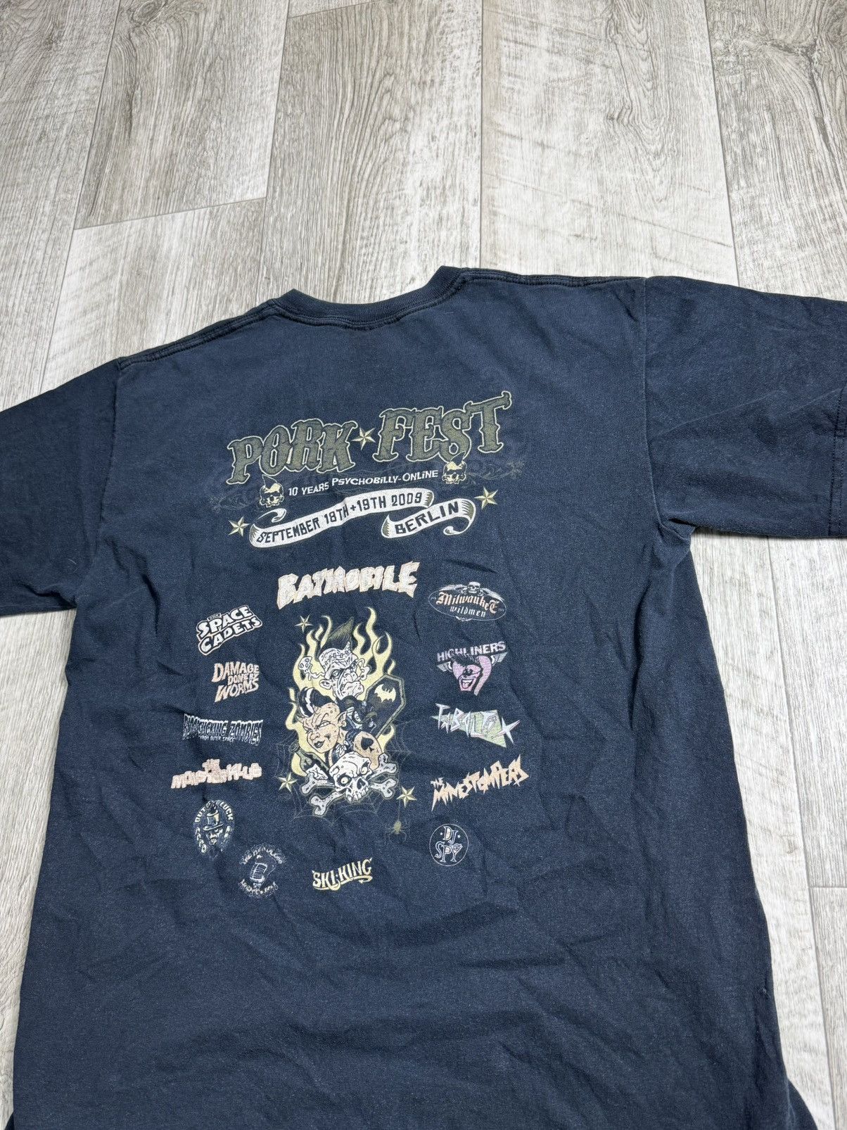 Band Tees Vintage 2009 Pork Fest Berlin Psychobilly Band Tee Faded Size US M / EU 48-50 / 2 - 4 Thumbnail