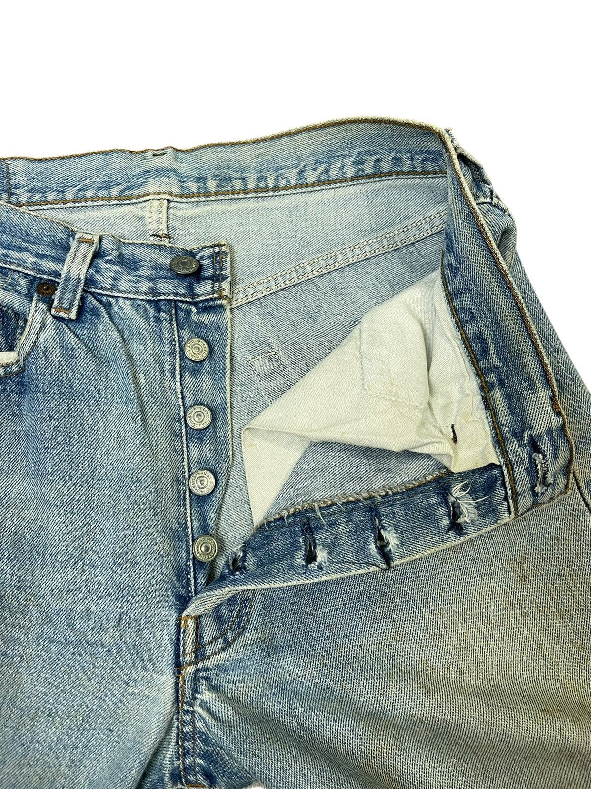 Levi's Vintage Levis 501 Straight Cut Distressed Single Stitch Size US 30 / EU 46 - 11 Thumbnail