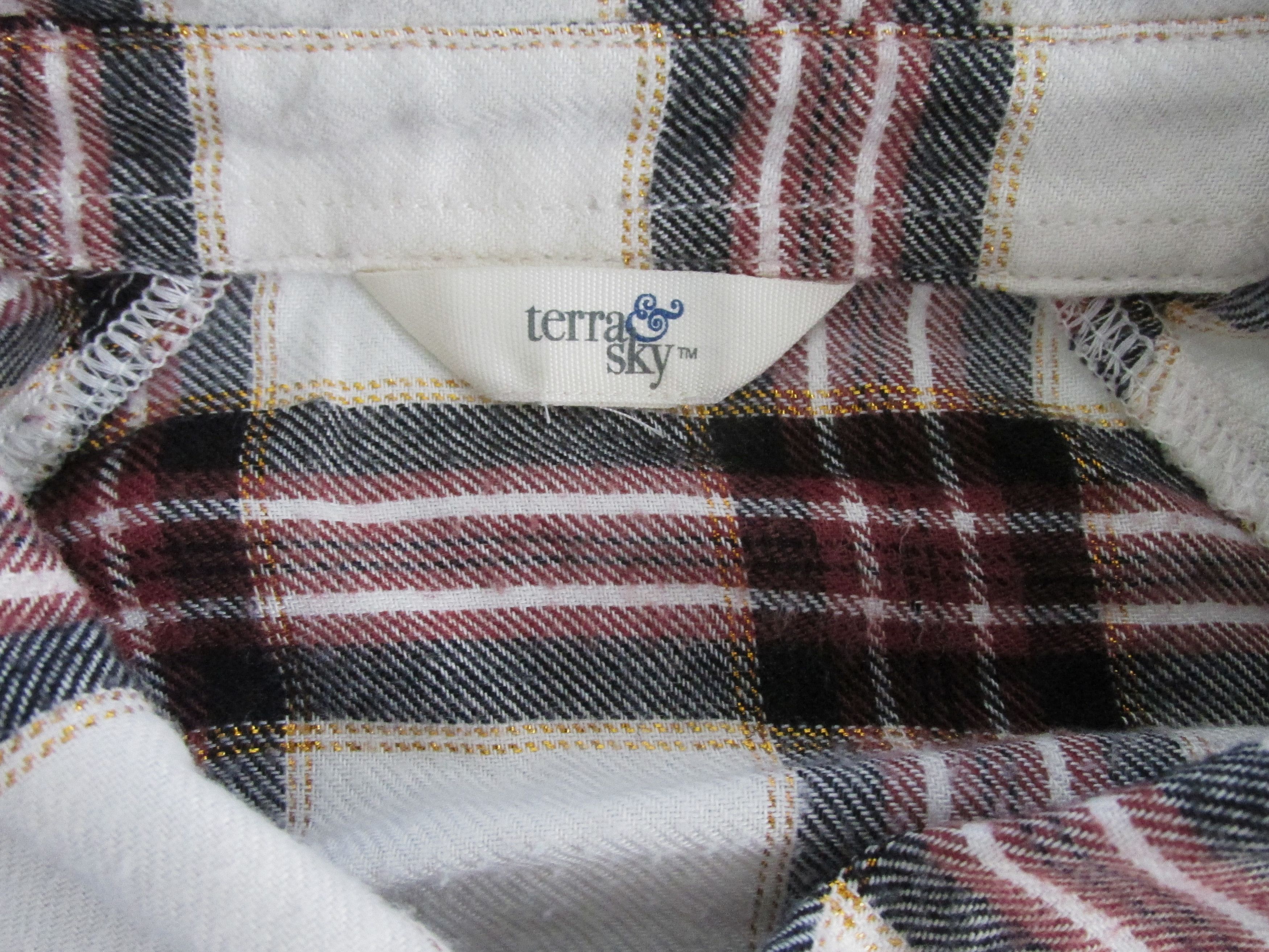 Other Terra & Sky Women's Soft Flannel Shirt Size 0X (14W) Size XL / US 12-14 / IT 48-50 - 2 Thumbnail