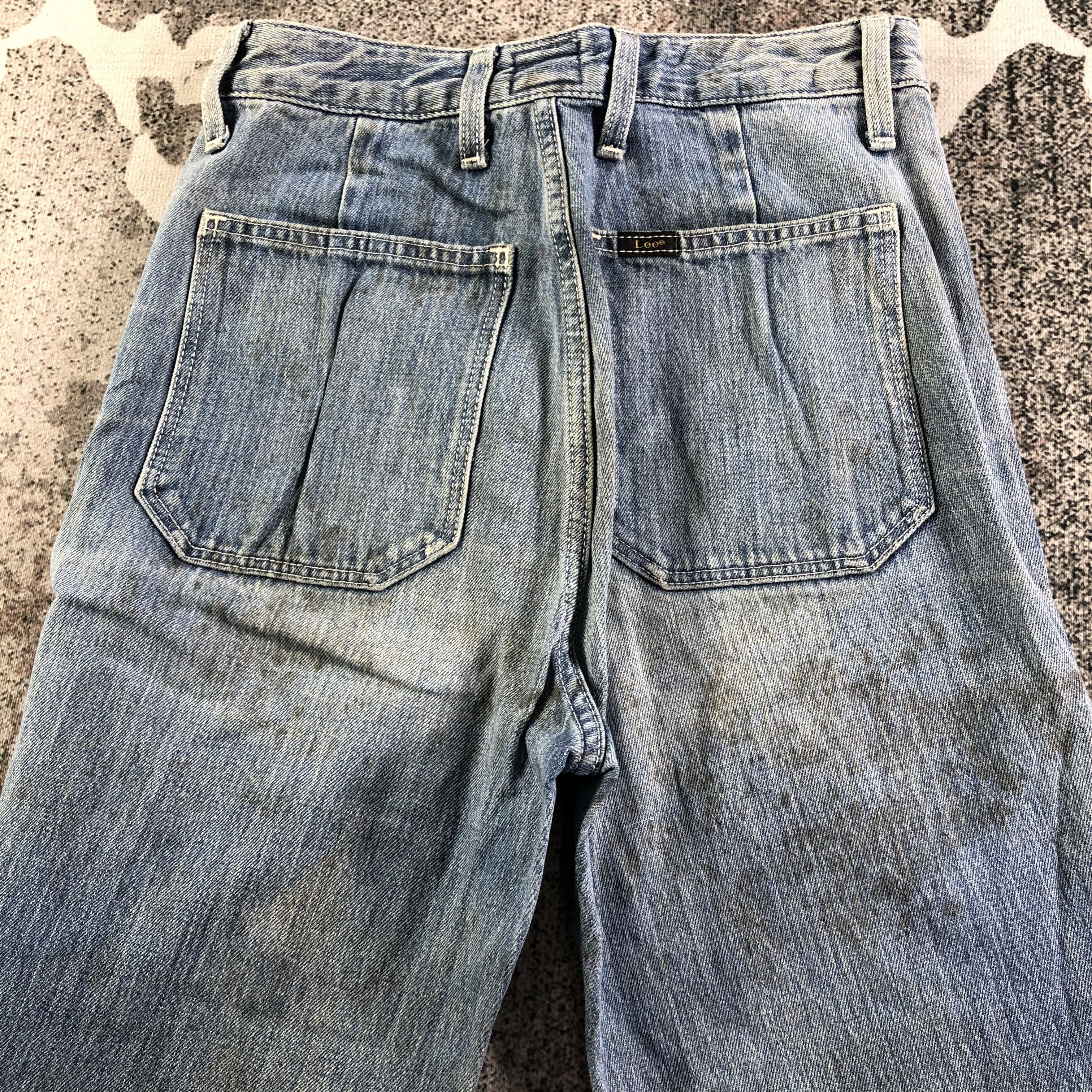 Lee Vintage Lee Jeans Dirty Wash Bell Bottom KJ2511 Size 25" / US 0 / IT 36 - 4 Thumbnail