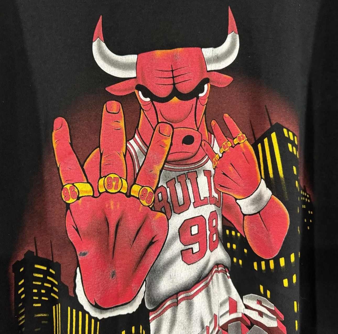 Changes × Delta Chicago Bulls 6 Rings Mens Shirt Size XL 1998 Benny The Bull Size US XL / EU 56 / 4 - 2 Thumbnail