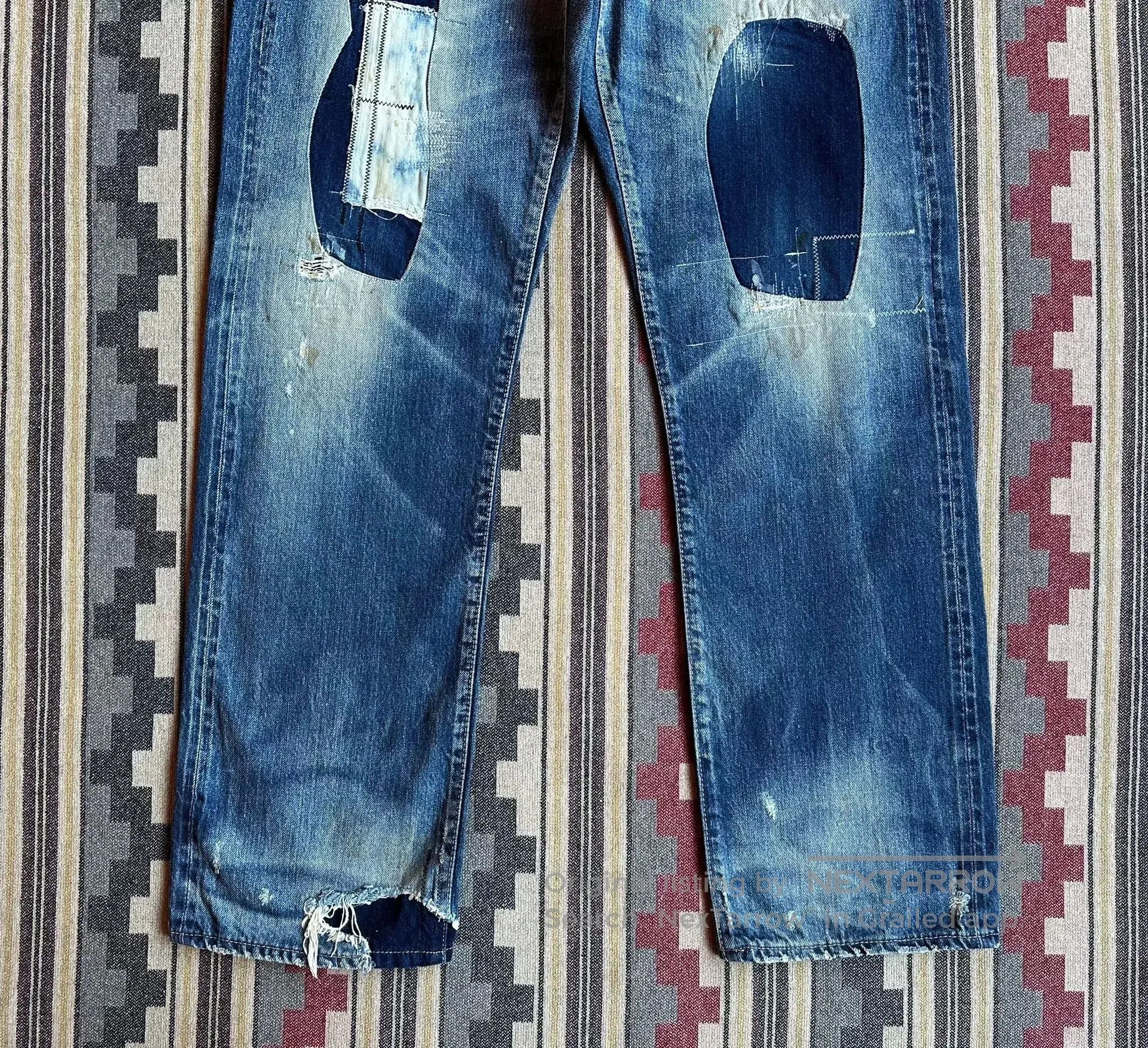 Simon Miller Simon Miller Heavy Wash Patchwork Denim Jeans. Size US 34 / EU 50 - 4 Thumbnail