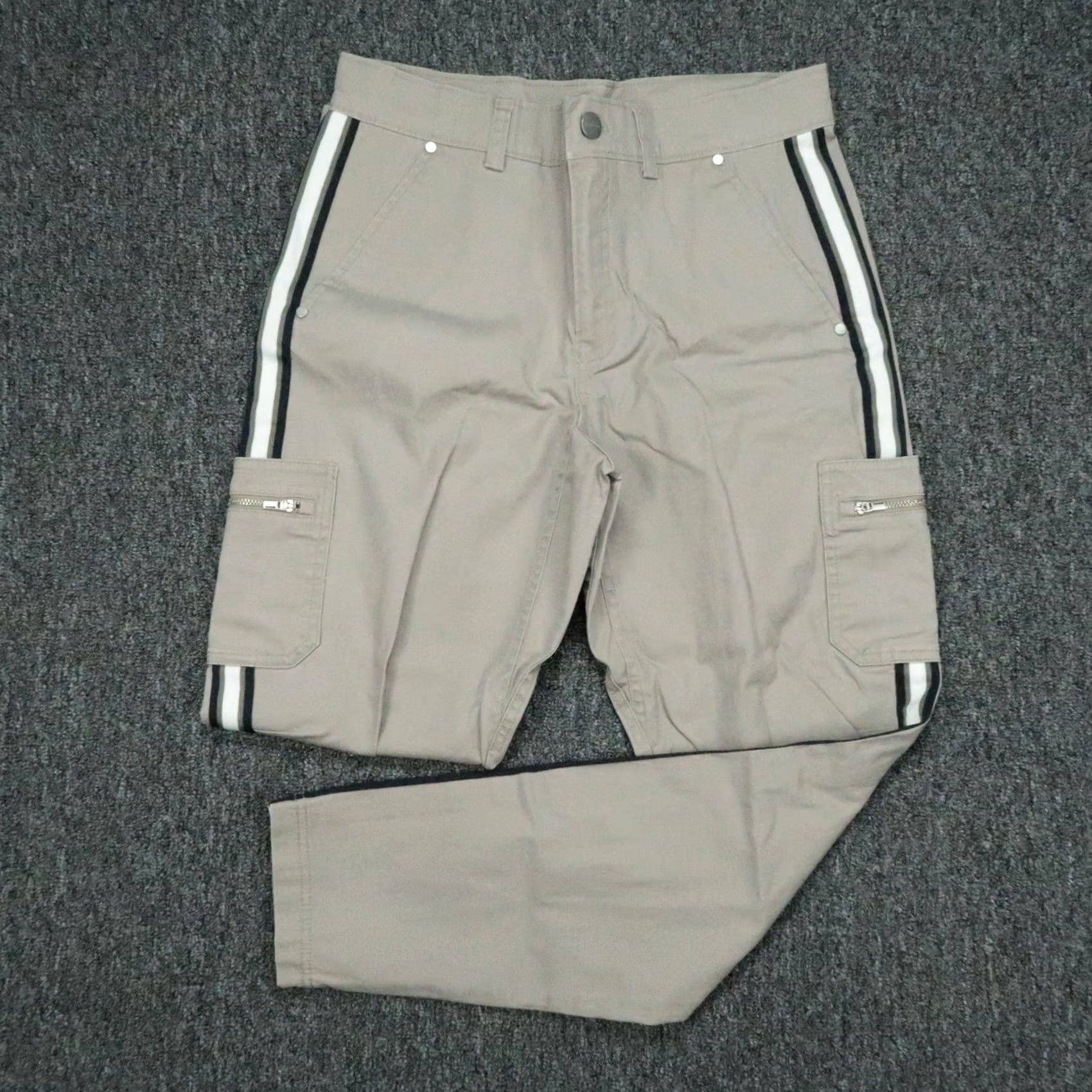 Athleta Athleta Pants Womens 0 Beige Stripe Summit Cargo Stretch Zip Pocket Size 25" / US 0 / IT 36 - 2 Thumbnail