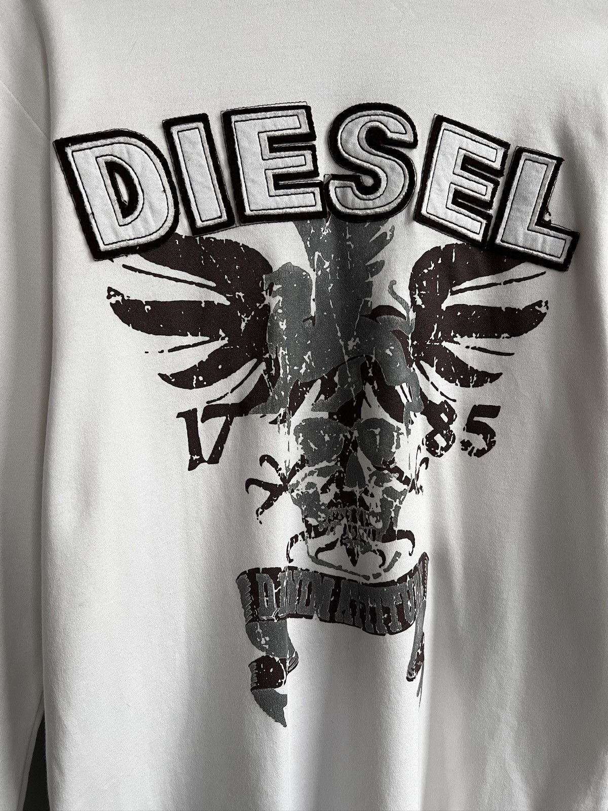 Diesel Diesel White Longsleeve Big Logo y2k style slim fit Size US M / EU 48-50 / 2 - 3 Thumbnail
