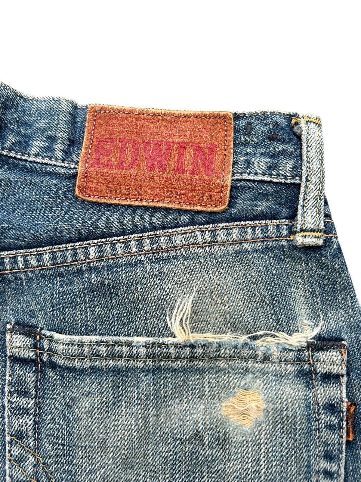 Japanese Brand × Kapital × Vintage Edwin Selvedge Distressed Rusty mud Wash Denim Size US 28 / EU 44 - 13 Thumbnail