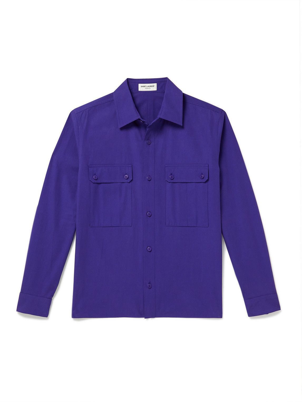 Saint Laurent Paris o1bcso1str0924 Overshit in Heritage Cotton Twill in Blue Size US S / EU 44-46 / 1 - 1 Thumbnail