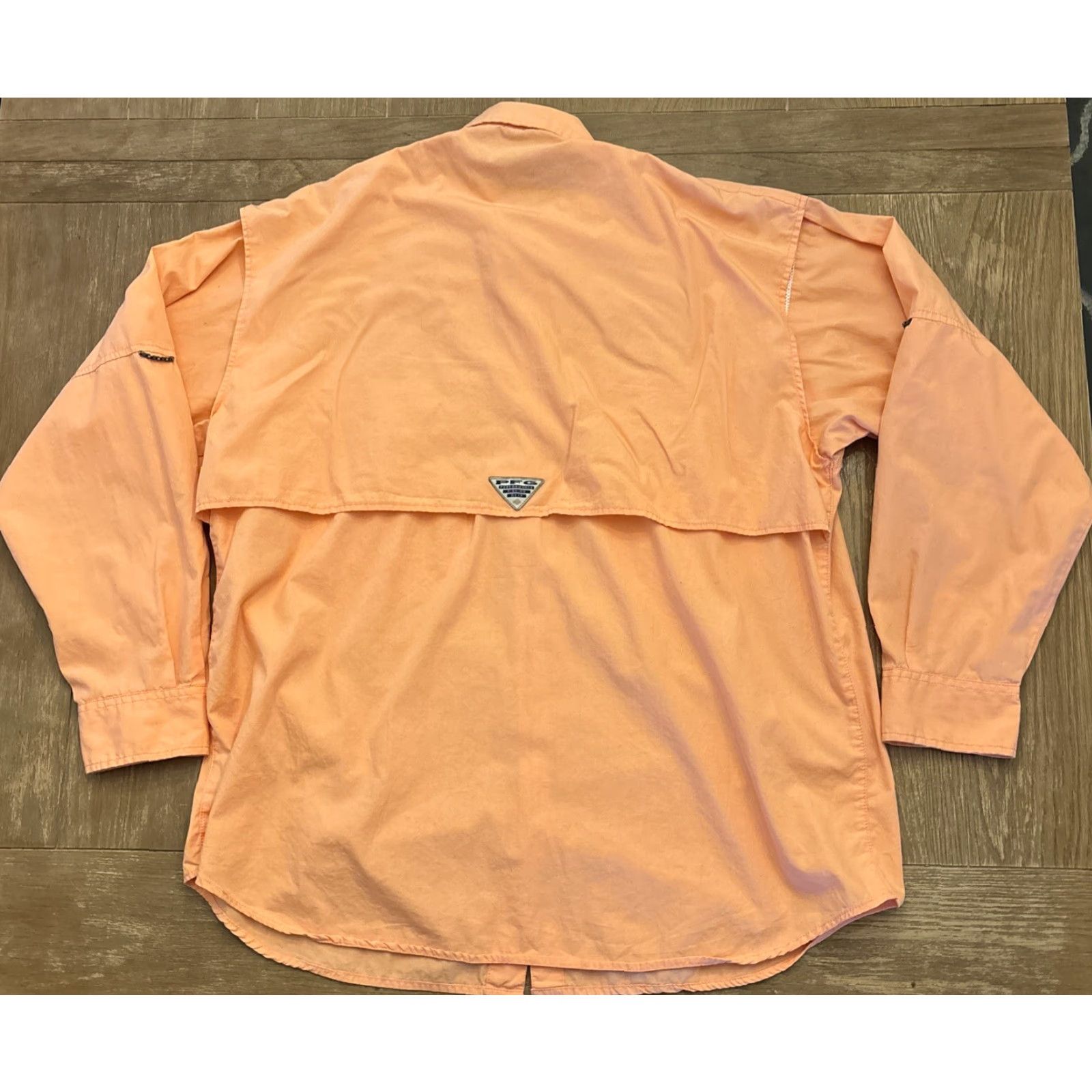 Vintage Columbia PFG Shirt Men Large Peach/Salmon Performance Fishing Vented Sportsmen Size US L / EU 52-54 / 3 - 6 Thumbnail