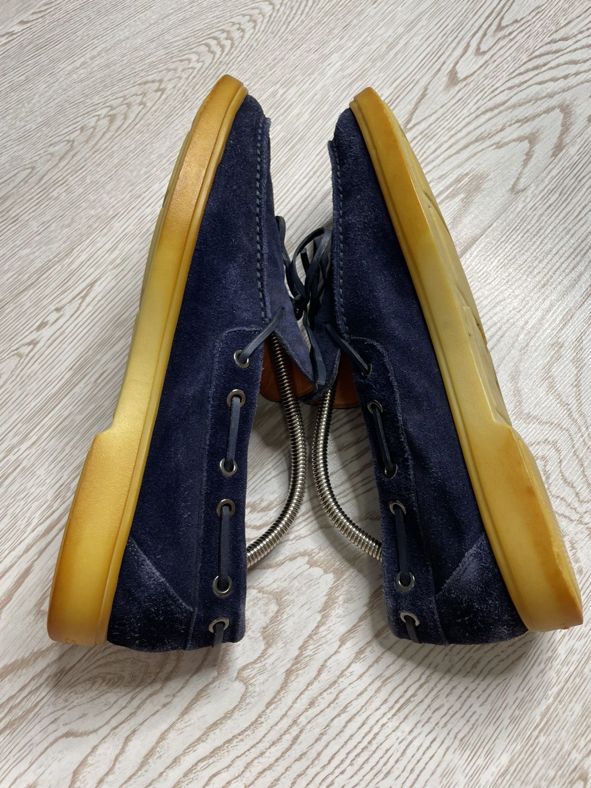 Santoni × Vintage Santoni Navy Blue suede loafers size UK 8,5 Size US 8.5 / EU 41-42 - 7 Thumbnail