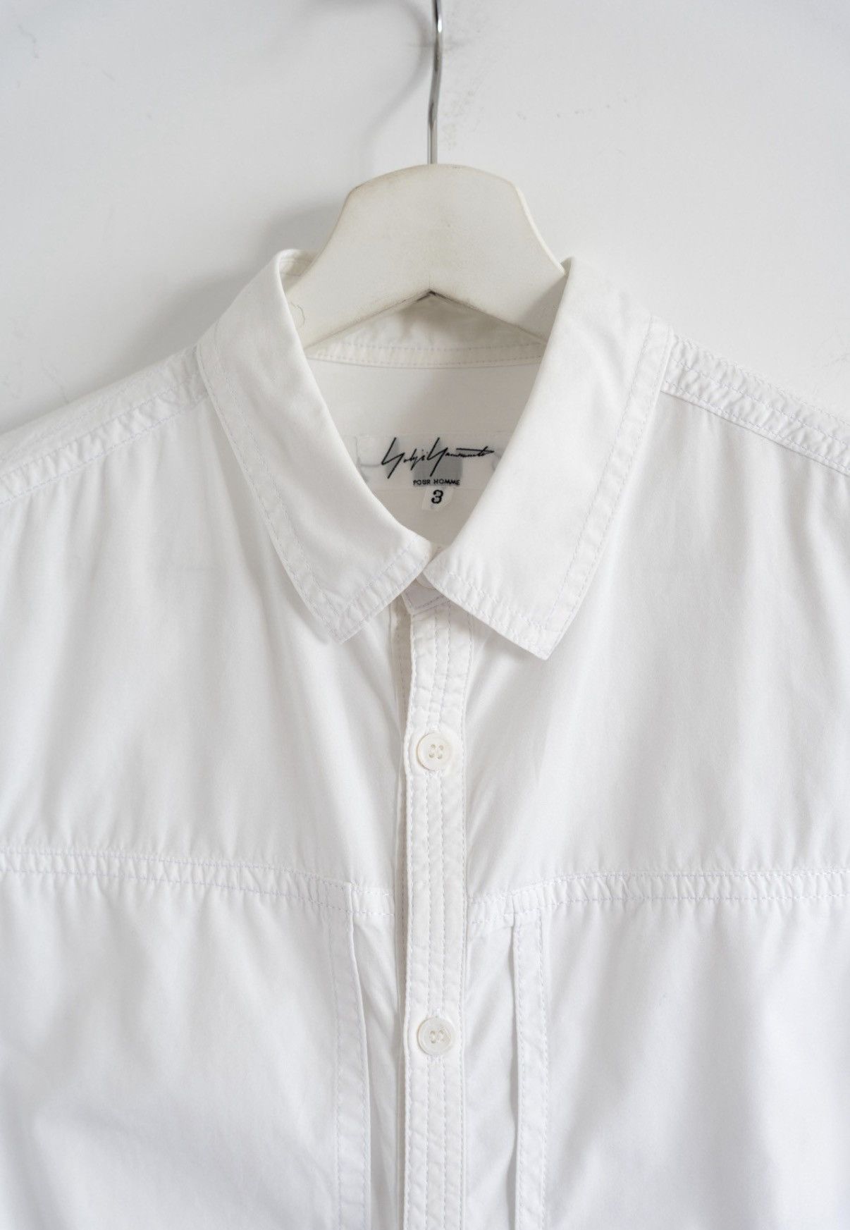 Yohji Yamamoto Yohji Yamamoto 15ss Multi-Panel Patchwork White Shirt K4 Size US L / EU 52-54 / 3 - 3 Thumbnail