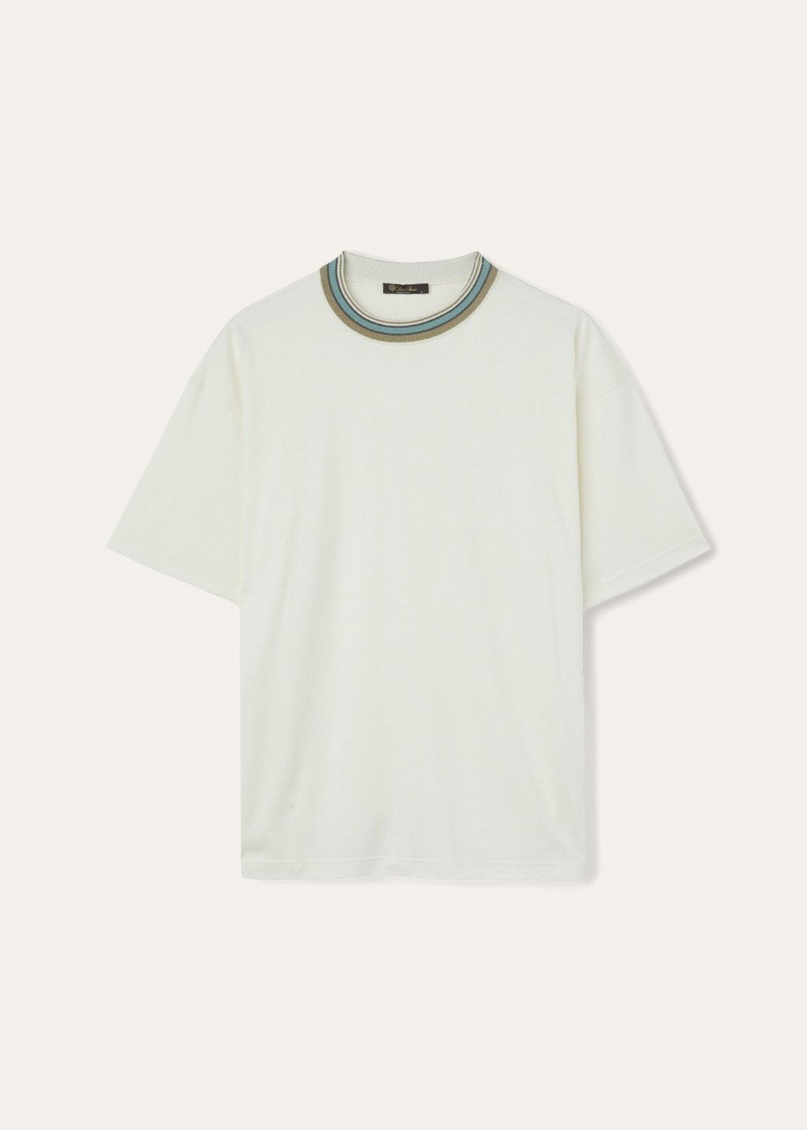 o1srvl11e1224 Cotton Jersey Short-Sleeved T-Shirt in White