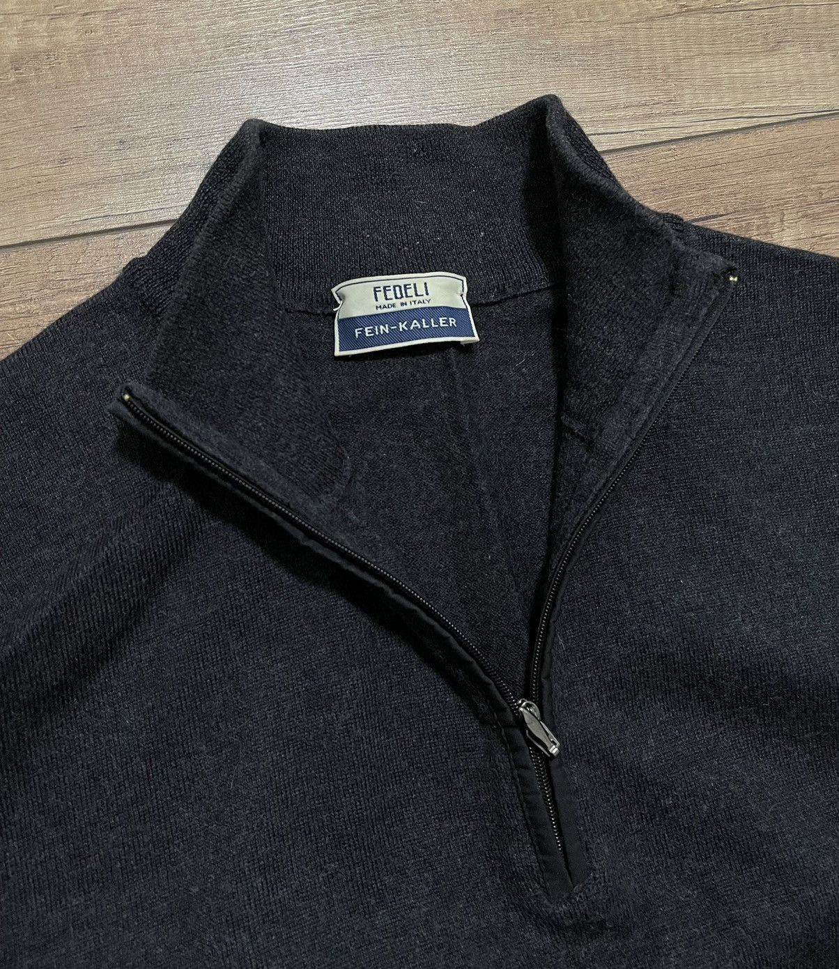 Fedeli Fedeli 1/4 Zip Sweater Pullover Wool Size US L / EU 52-54 / 3 - 8 Thumbnail
