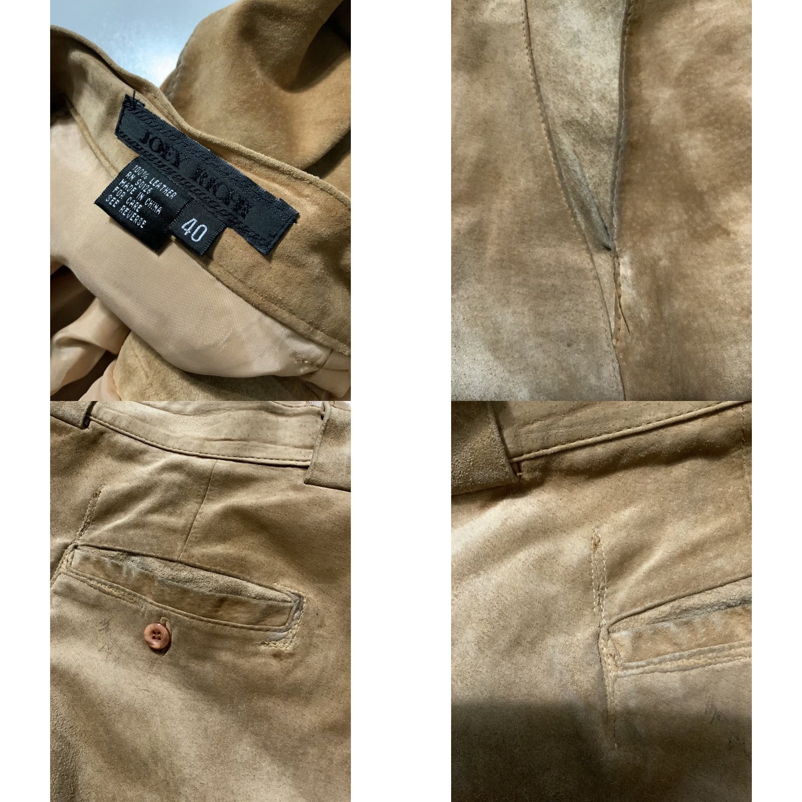 Vintage VINTAGE Joey Richi Leather Lined Baggy Loose Fit Mens Pants Sz. 40 Brown 100% Leather Style Leather Regular Pants Mens 40 Inseam 29in Size US 40 / EU 56 - 8 Thumbnail