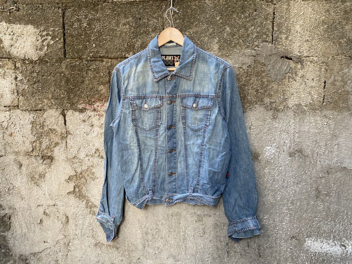 image of Jean Paul Gaultier Cropped Denim Jacket, Men's (Size Medium)