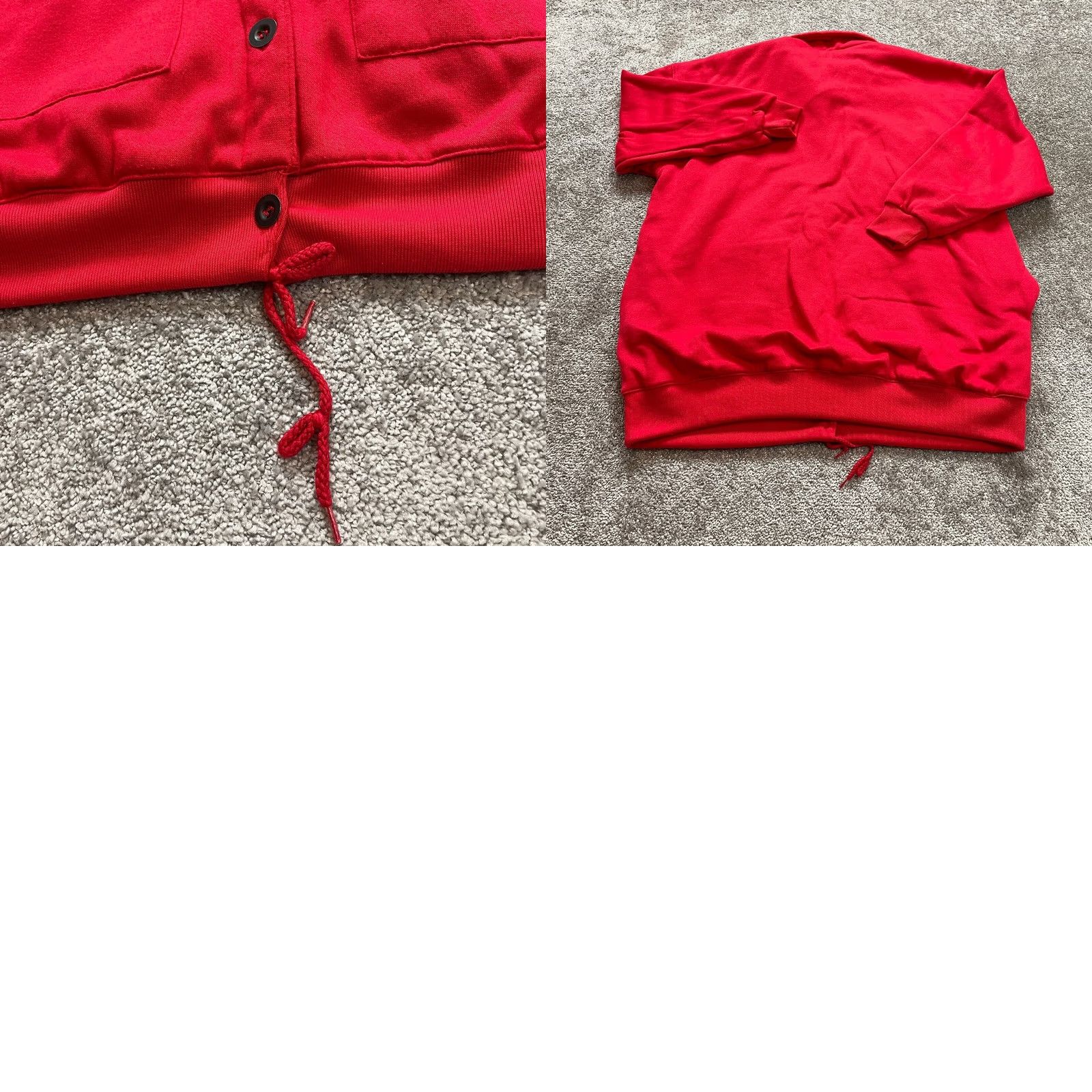 Vintage VINTAGE Current Seen Jacket Womens One Size Red Collared Button Up Pockets Size ONE SIZE - 8 Thumbnail