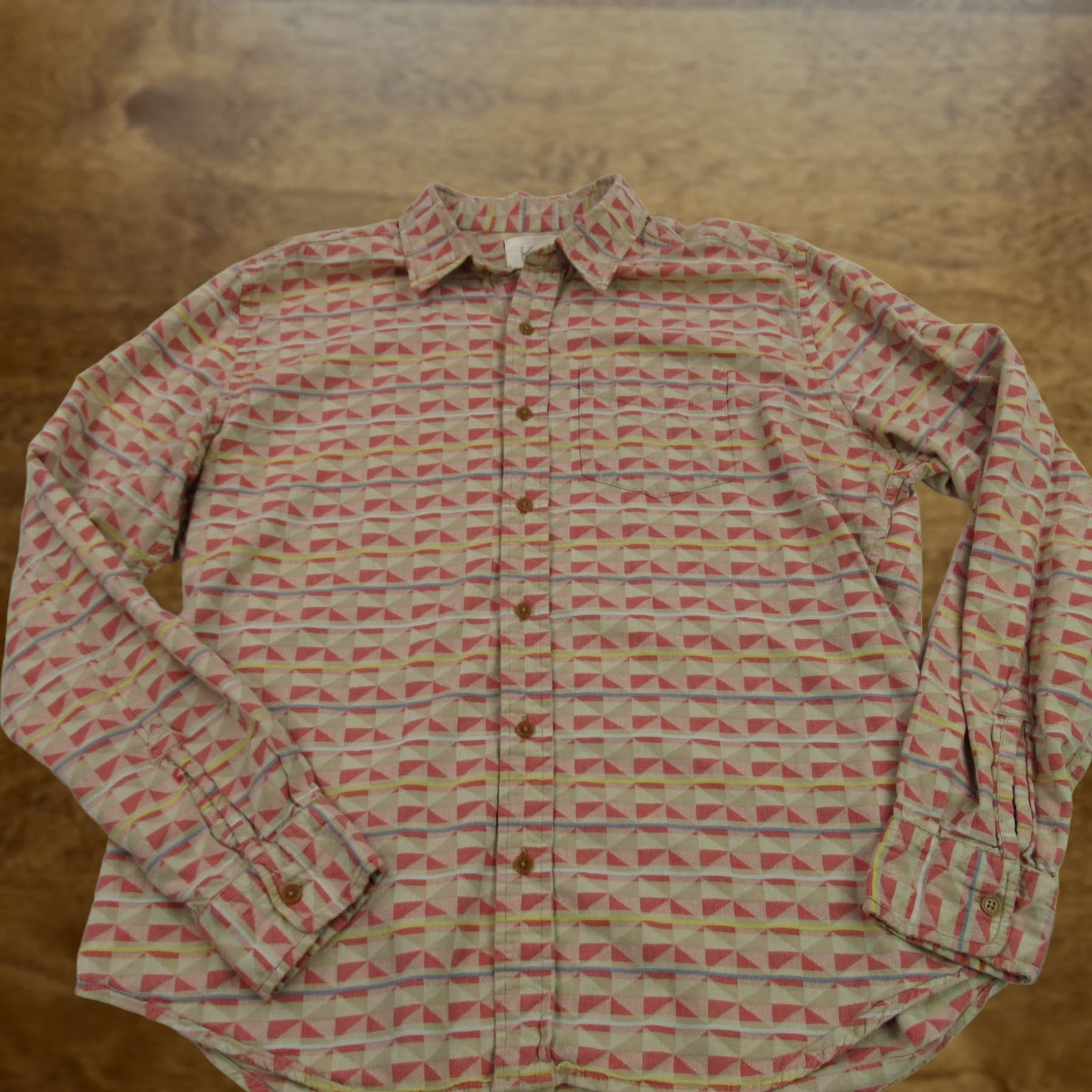 Vintage Koto Shirt Mens Large Long Sleeve Button Front Pockets Casual Diamond Cotton Size US L / EU 52-54 / 3 - 1 Thumbnail