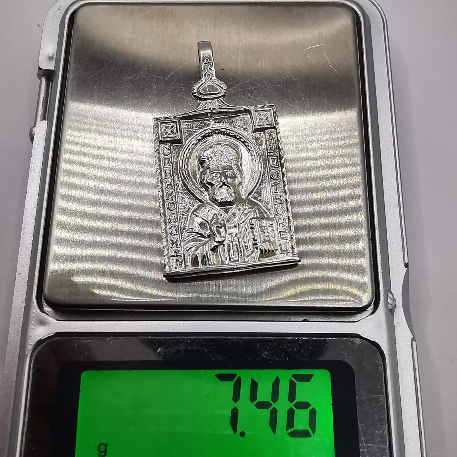 Sterling Silver Vintage pendant "Nicholas the Wonderworker 925 silver 7,46g Size ONE SIZE - 8 Thumbnail