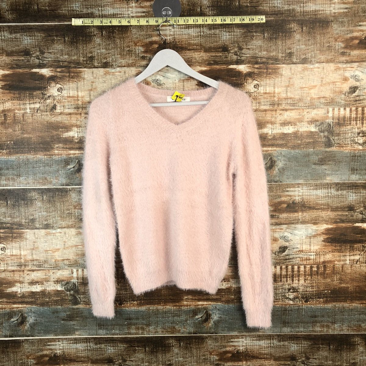 Japanese Brand DL Mish Masch Pink fur shaggy mohair Knitwear #C366 Size S / US 4 / IT 40 - 1 Thumbnail