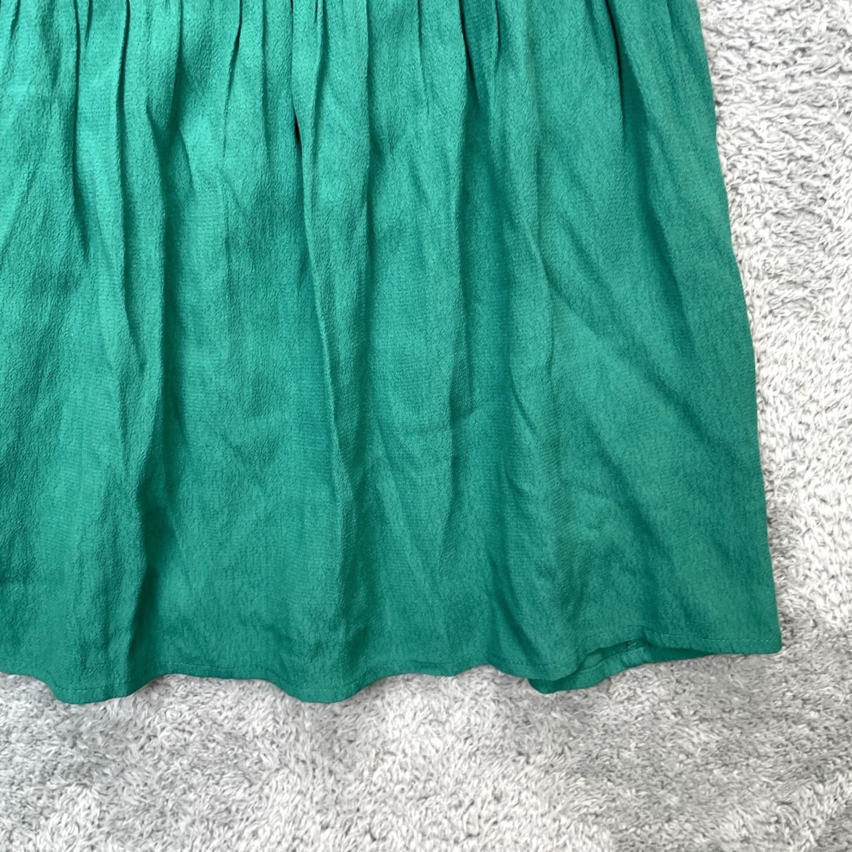 Anthropologie VINTAGE? Maeve Dress Womens Extra Small Green Drop Waist Pleated V Neck Anthropologie Dress Size XS / US 0-2 / IT 36-38 - 7 Thumbnail