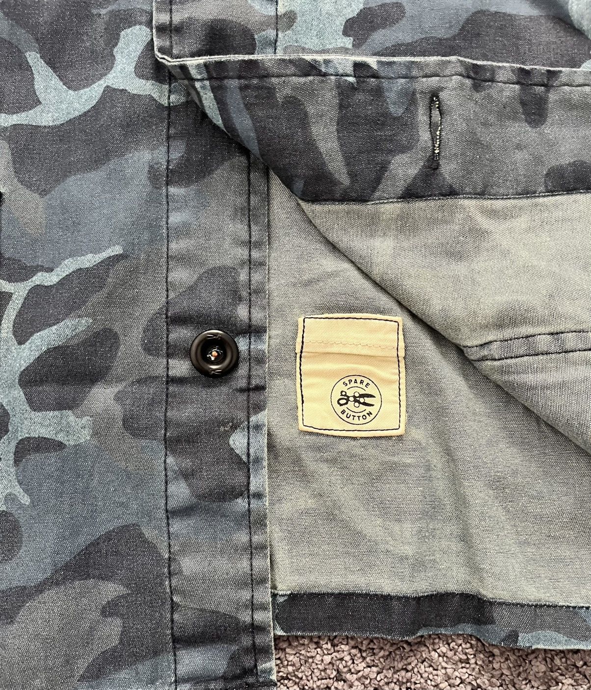 DENHAM Denham mens blue camo shirt/jacket chore Size US M / EU 48-50 / 2 - 13 Thumbnail
