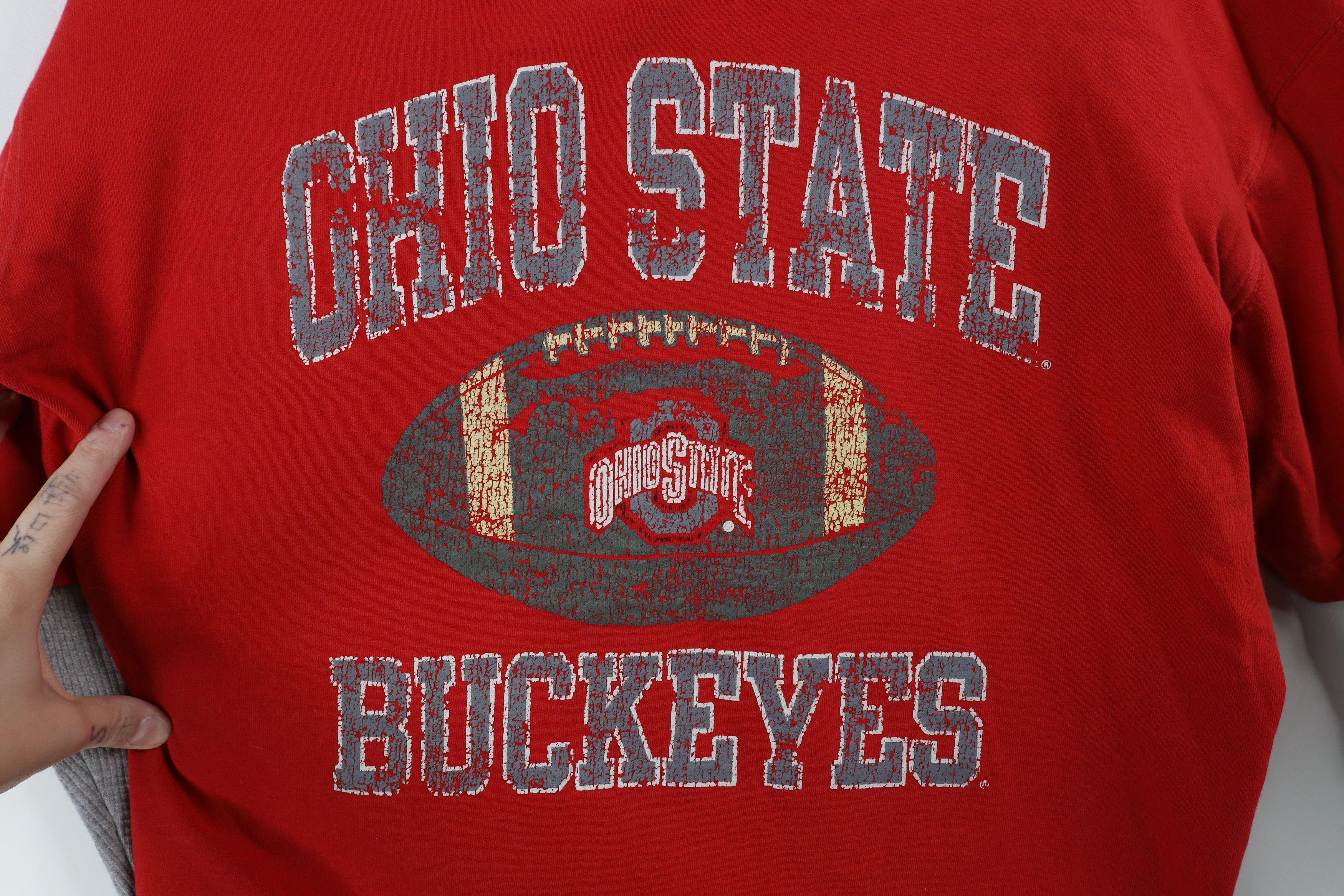 Vintage Vintage University Football Layered Thermal Knit T-Shirt Red Size US M / EU 48-50 / 2 - 4 Thumbnail