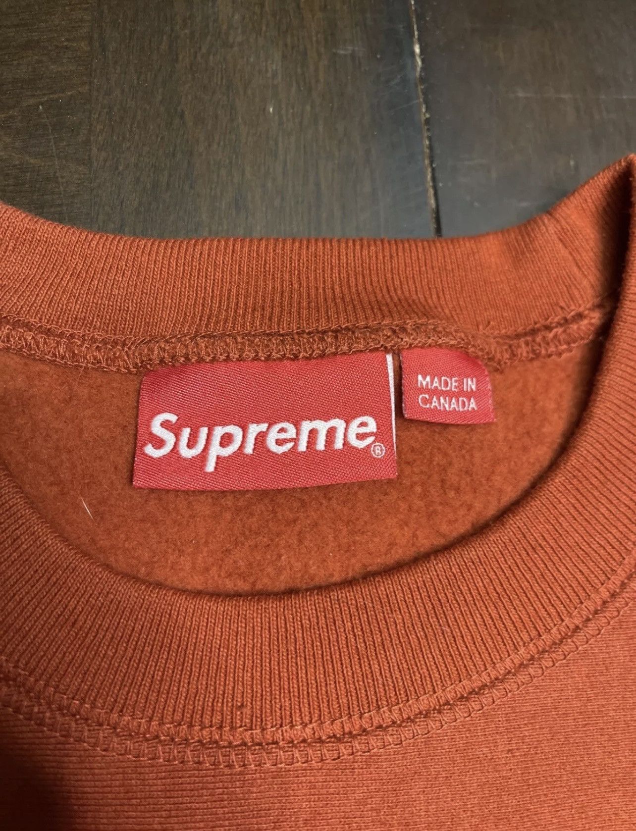 Supreme Supreme Box Logo Crewneck (FW18) Rust Size US M / EU 48-50 / 2 - 5 Thumbnail