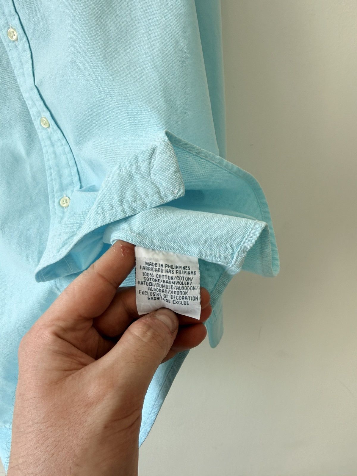 Polo Ralph Lauren Polo Ralph Lauren Light Blue Oxford Cotton Shirt Size L Size US L / EU 52-54 / 3 - 10 Thumbnail