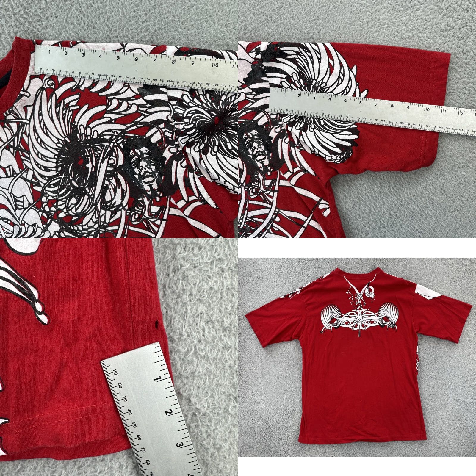 Doublet VINTAGE Bx Men's T-Shirt Red AOP Graphic Print Double Sided Short Sleeve Crew Neck L Size US L / EU 52-54 / 3 - 9 Thumbnail